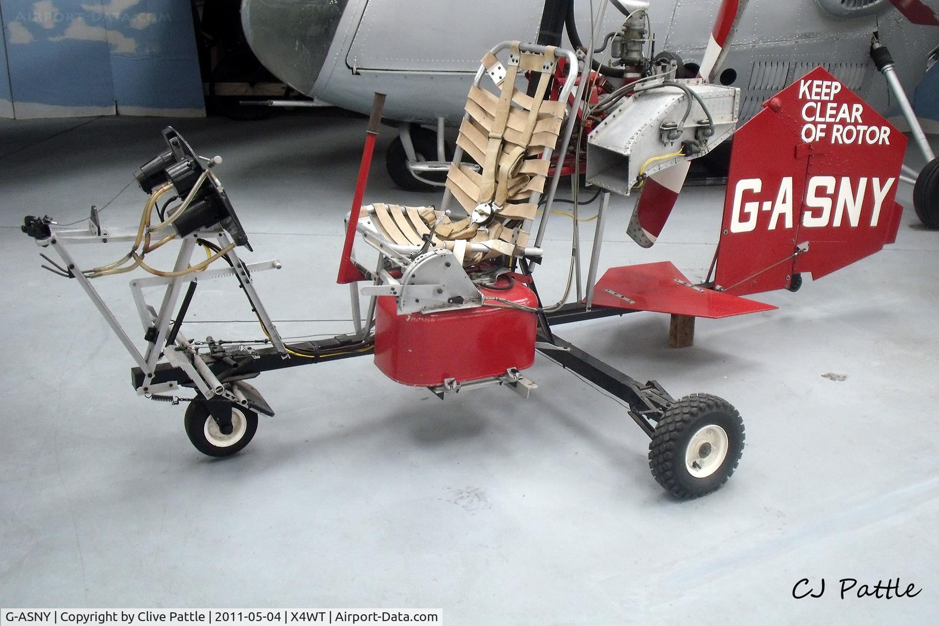 G-ASNY, Bensen B-8 Gyrocopter C/N RCA203, Preserved at the Newark Air Museum, Winthorpe, Nottinghamshire. X4WT