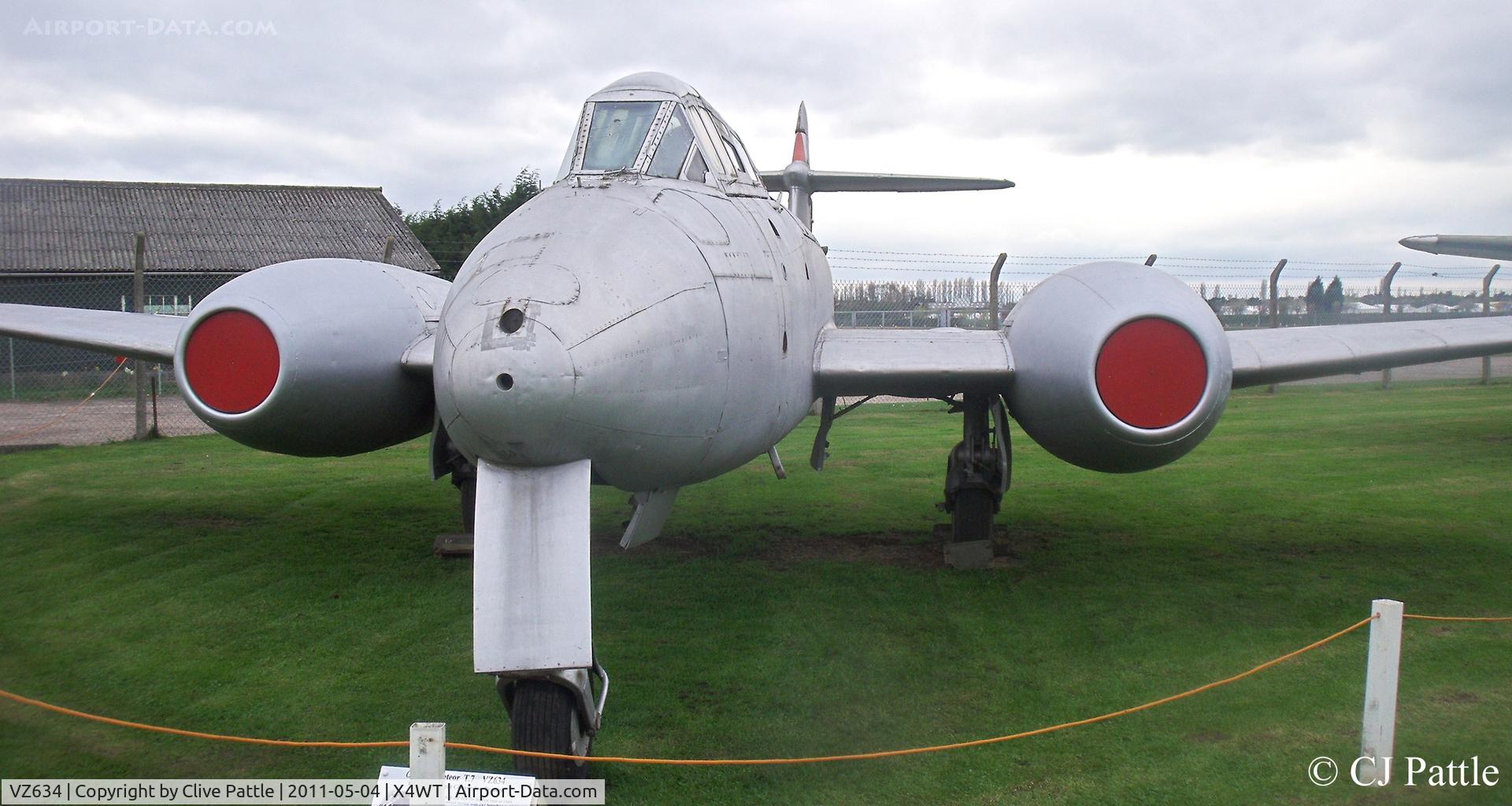 VZ634, Gloster Meteor T.7 C/N Not found VZ634, Preserved at the Newark Air Museum, Winthorpe, Nottinghamshire. X4WT