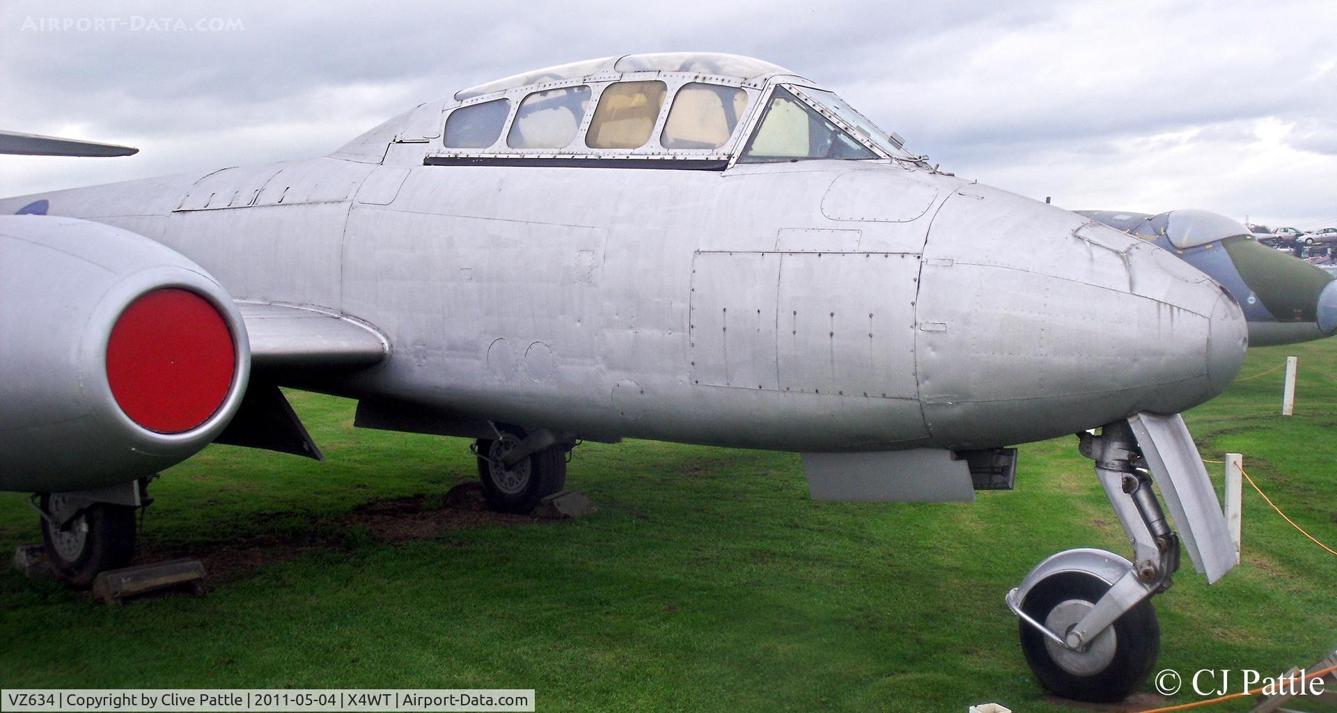 VZ634, Gloster Meteor T.7 C/N Not found VZ634, Preserved at the Newark Air Museum, Winthorpe, Nottinghamshire. X4WT