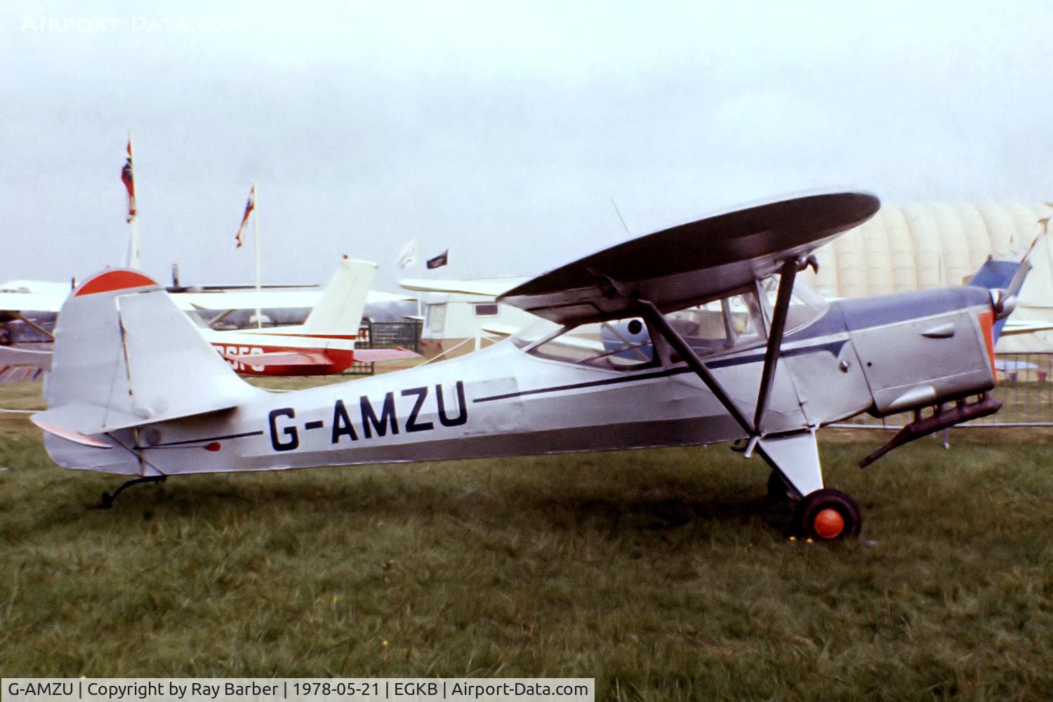 G-AMZU, 1953 Auster J-5F Aiglet Trainer C/N 3108, Auster J/5F Aiglet Trainer [3108] Biggin Hill~G 21/05/1978. From a slide.