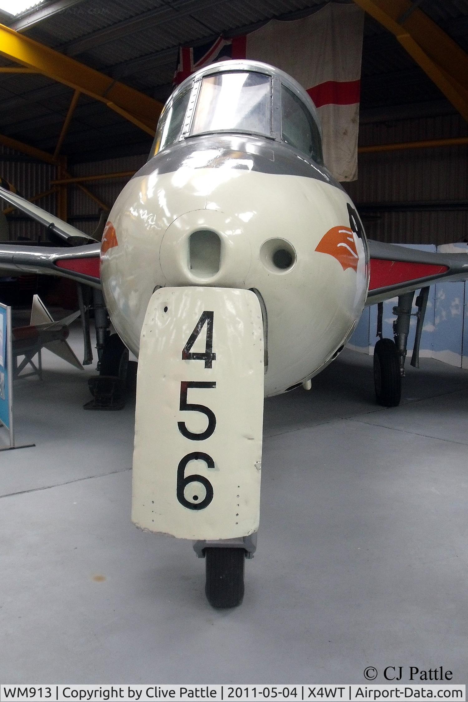 WM913, Hawker Sea Hawk FB.3 C/N 5965, Preserved at the Newark Air Museum, Winthorpe, Nottinghamshire. X4WT