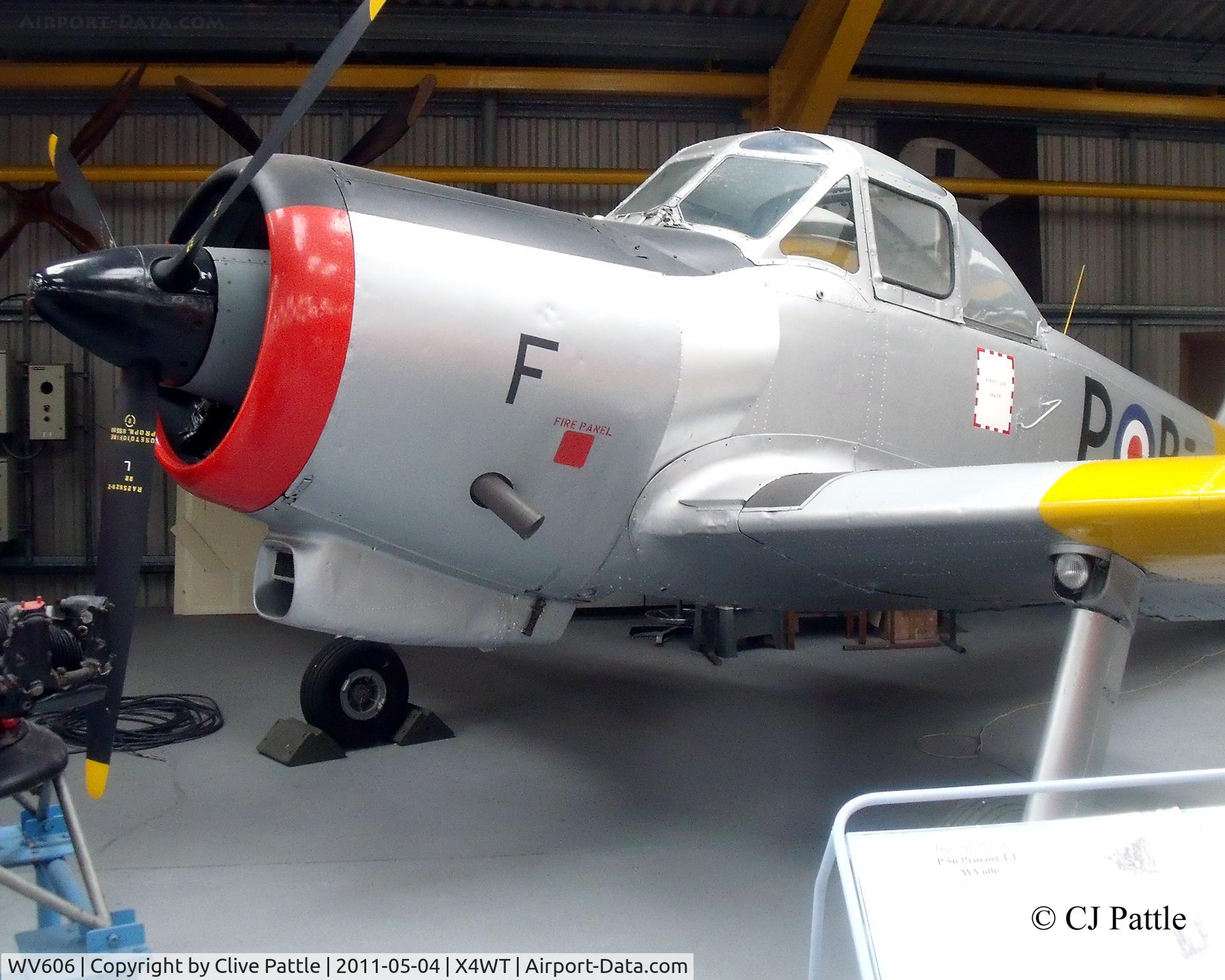 WV606, 1954 Percival P-56 Provost T.1 C/N PAC/56/133, Preserved at the Newark Air Museum, Winthorpe, Nottinghamshire. X4WT