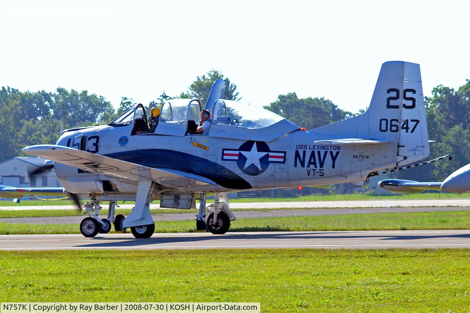 N757K, 1954 North American T-28C Trojan C/N 226-224 (140647), North American T-28C Trojan [226-224] Oshkosh-Wittman Regional~N 30/07/2008