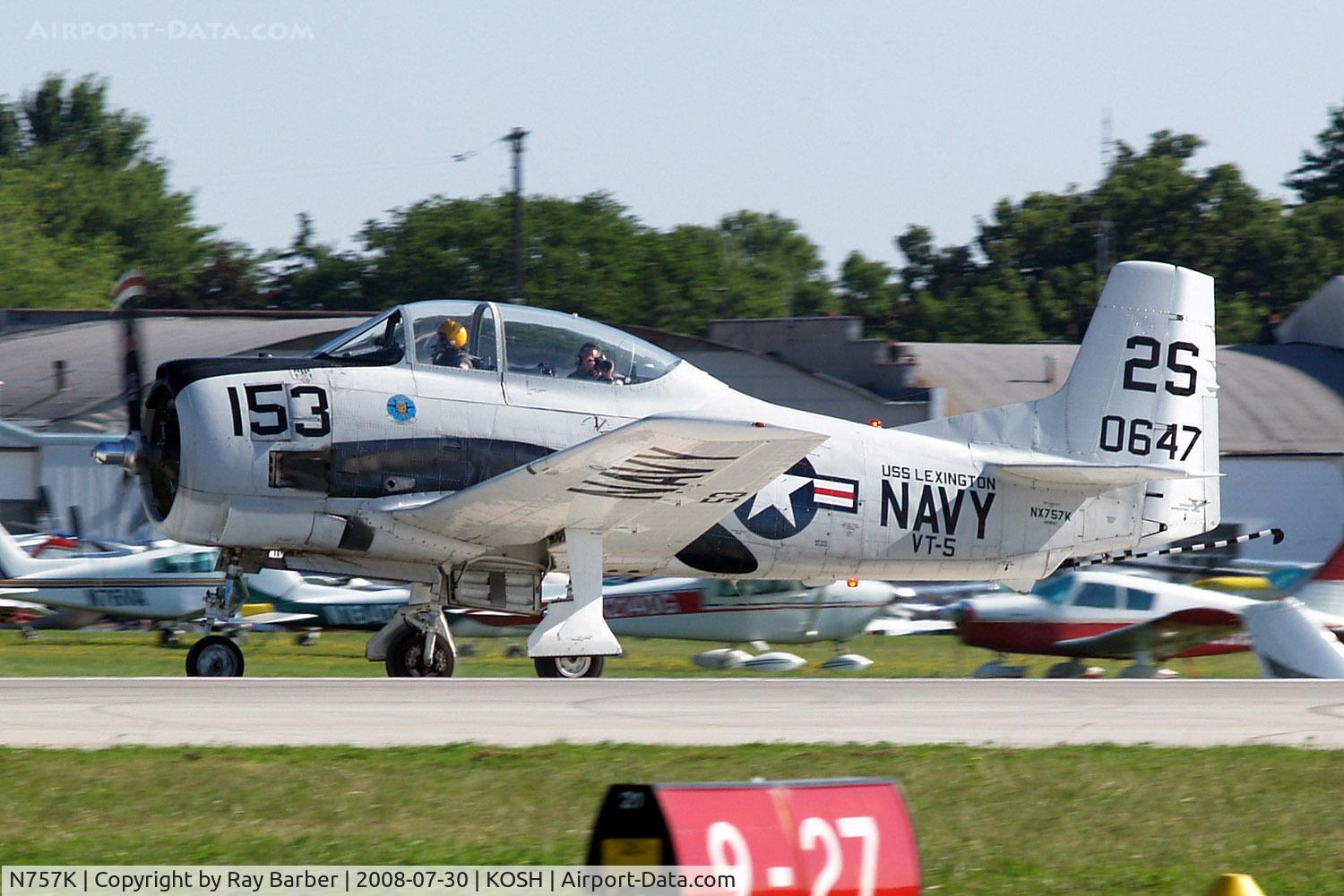 N757K, 1954 North American T-28C Trojan C/N 226-224 (140647), North American T-28C Trojan [226-224] Oshkosh-Wittman Regional~N 30/07/2008