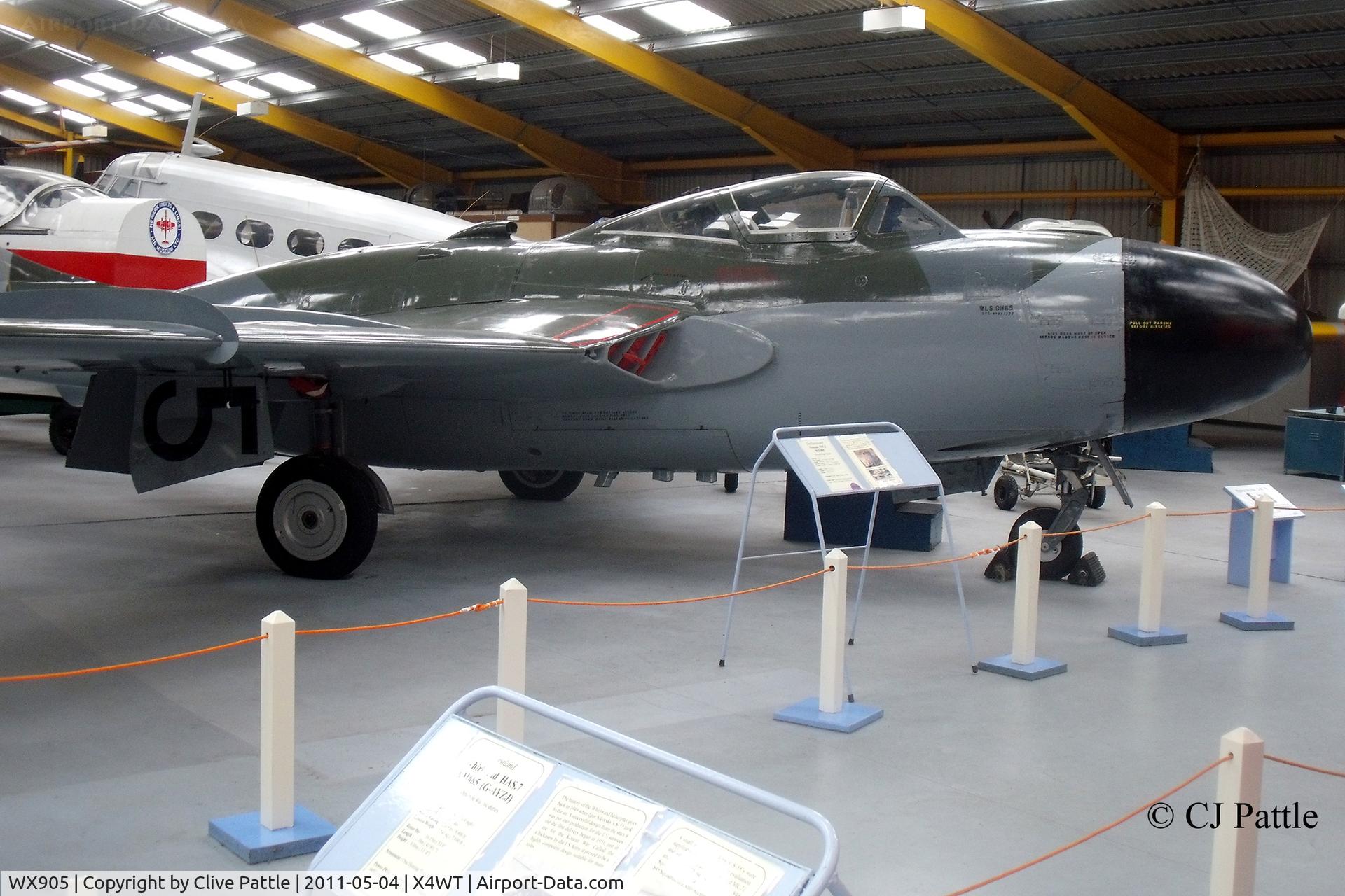 WX905, De Havilland DH-112 Venom NF.3 C/N Not found WX905, Preserved at the Newark Air Museum, Winthorpe, Nottinghamshire. X4WT