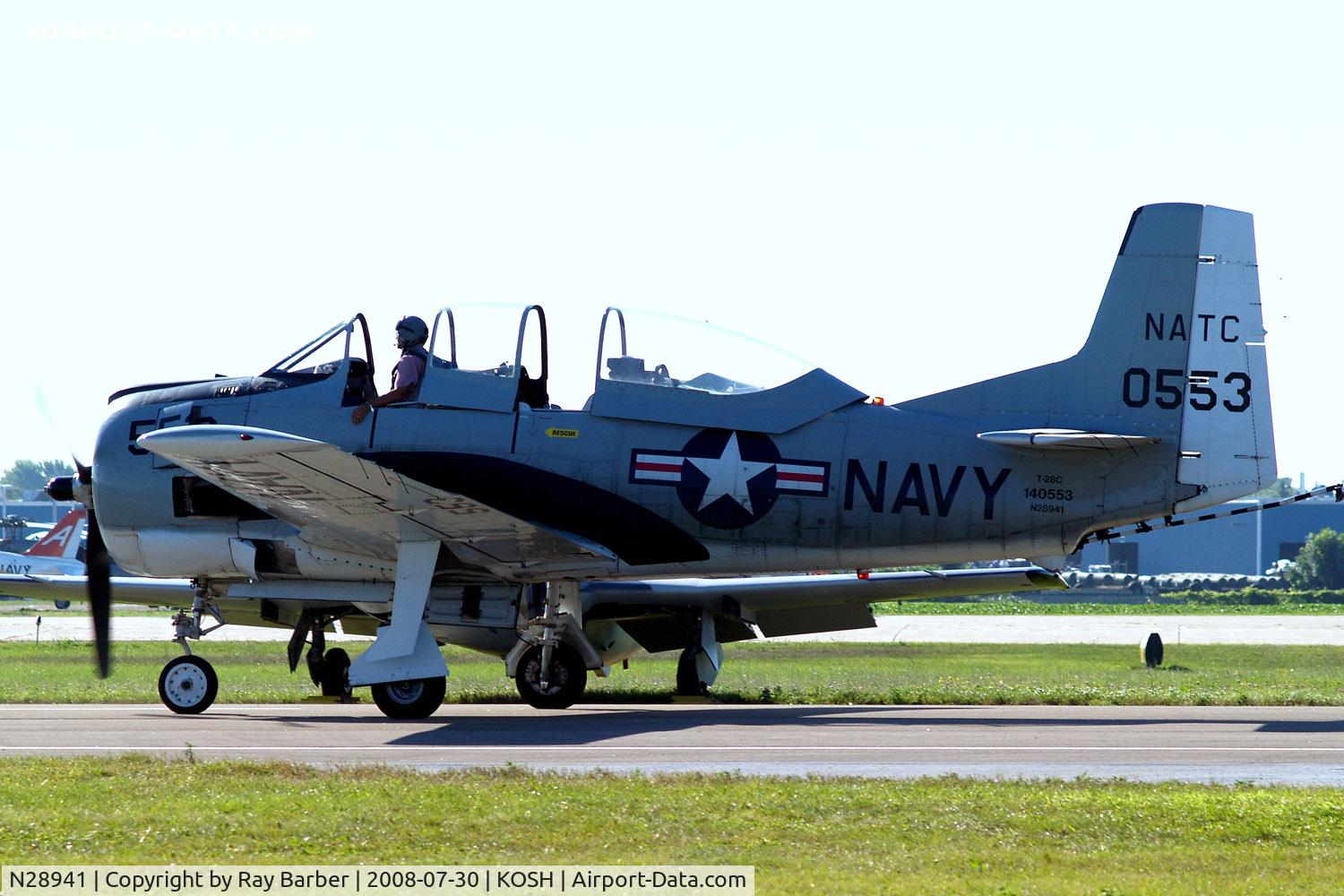 N28941, 1956 North American T-28C Trojan C/N 226-130 (140553), North American T-28C Trojan [226-130] Oshkosh-Wittman Regional~N 30/07/2008