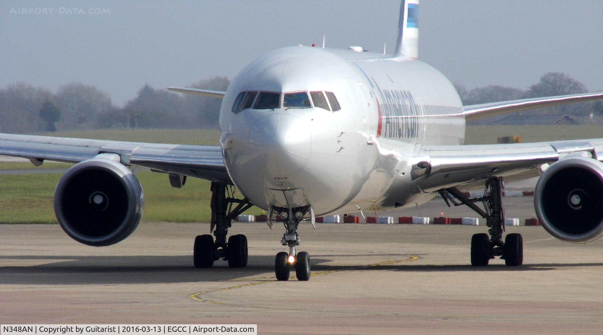 N348AN, 2003 Boeing 767-323/ER C/N 33087, At Manchester