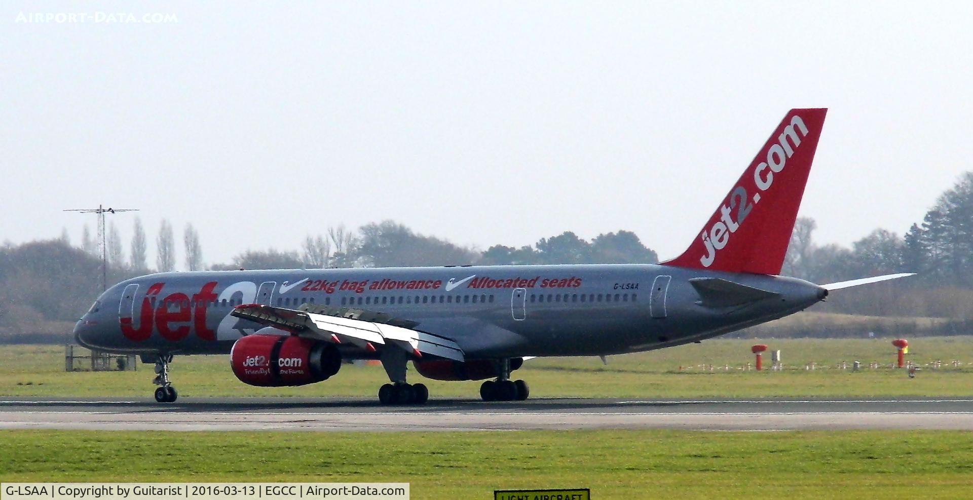 G-LSAA, 1988 Boeing 757-236 C/N 24122, At Manchester