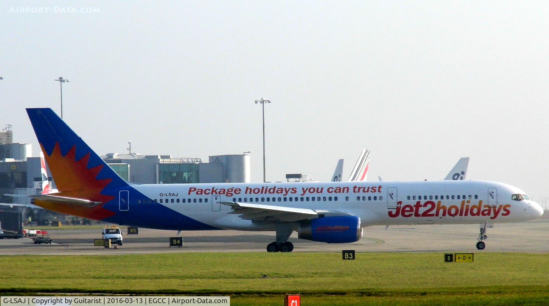 G-LSAJ, 1990 Boeing 757-236 C/N 24793, At Manchester