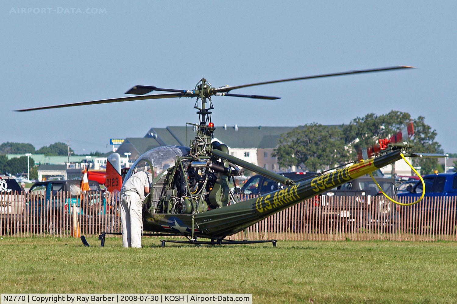 N2770, 1959 Hiller OH-23D Raven C/N 1250, Hiller UH-12D Raven [1250] Oshkosh-Wittman Regional~N 30/07/2008