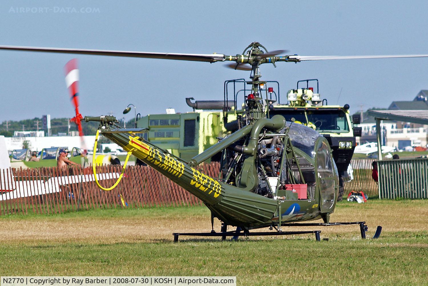 N2770, 1959 Hiller OH-23D Raven C/N 1250, Hiller UH-12D Raven [1250] Oshkosh-Wittman Regional~N 30/07/2008