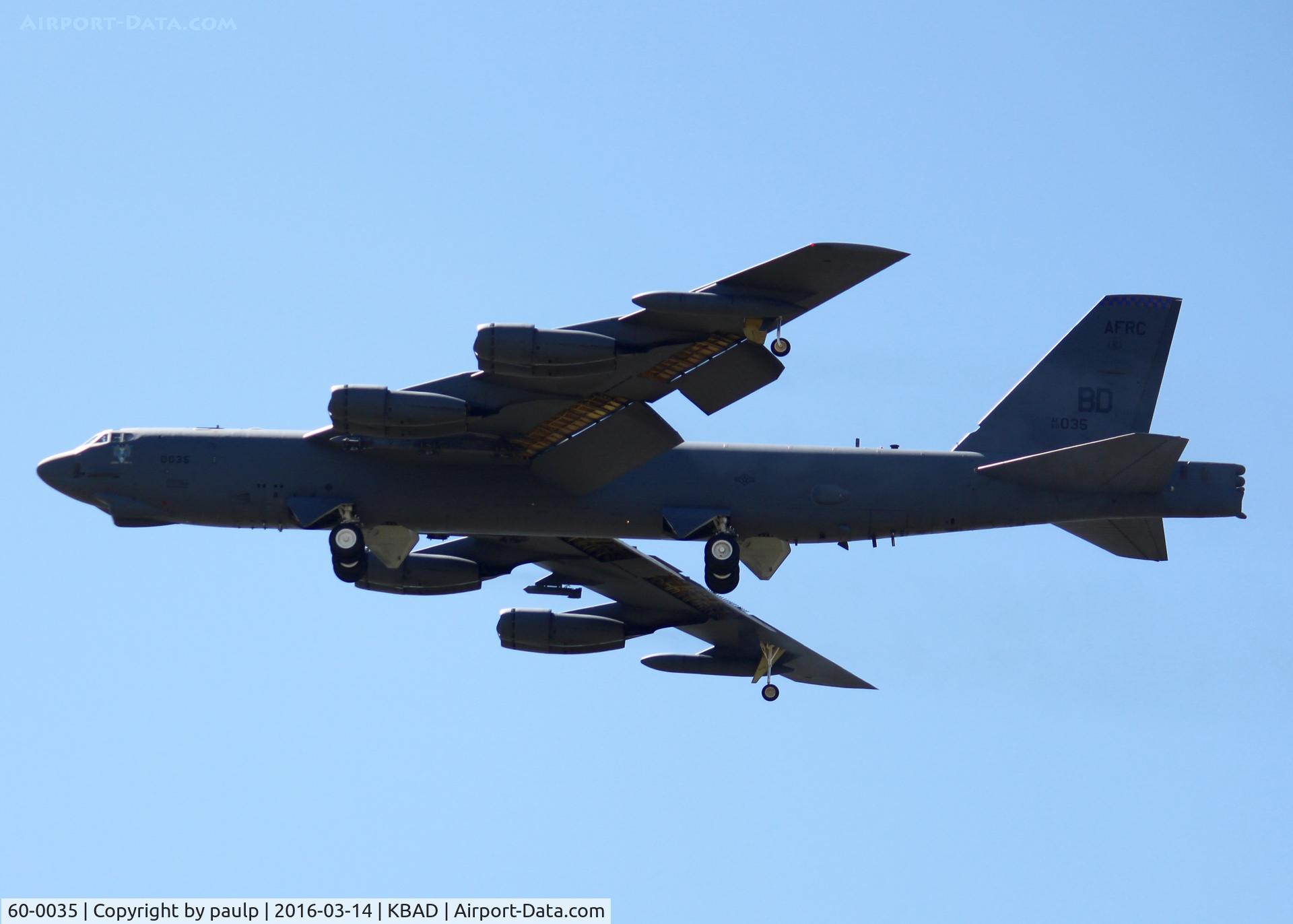 60-0035, 1960 Boeing B-52H Stratofortress C/N 464400, At Barksdale Air Force Base.