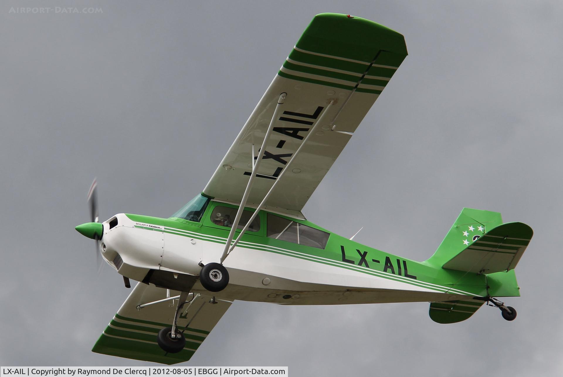 LX-AIL, Bellanca 7ECA Citabria Citabria C/N 1055-74, Low pass at Geraardsbergen ( EBGG ).