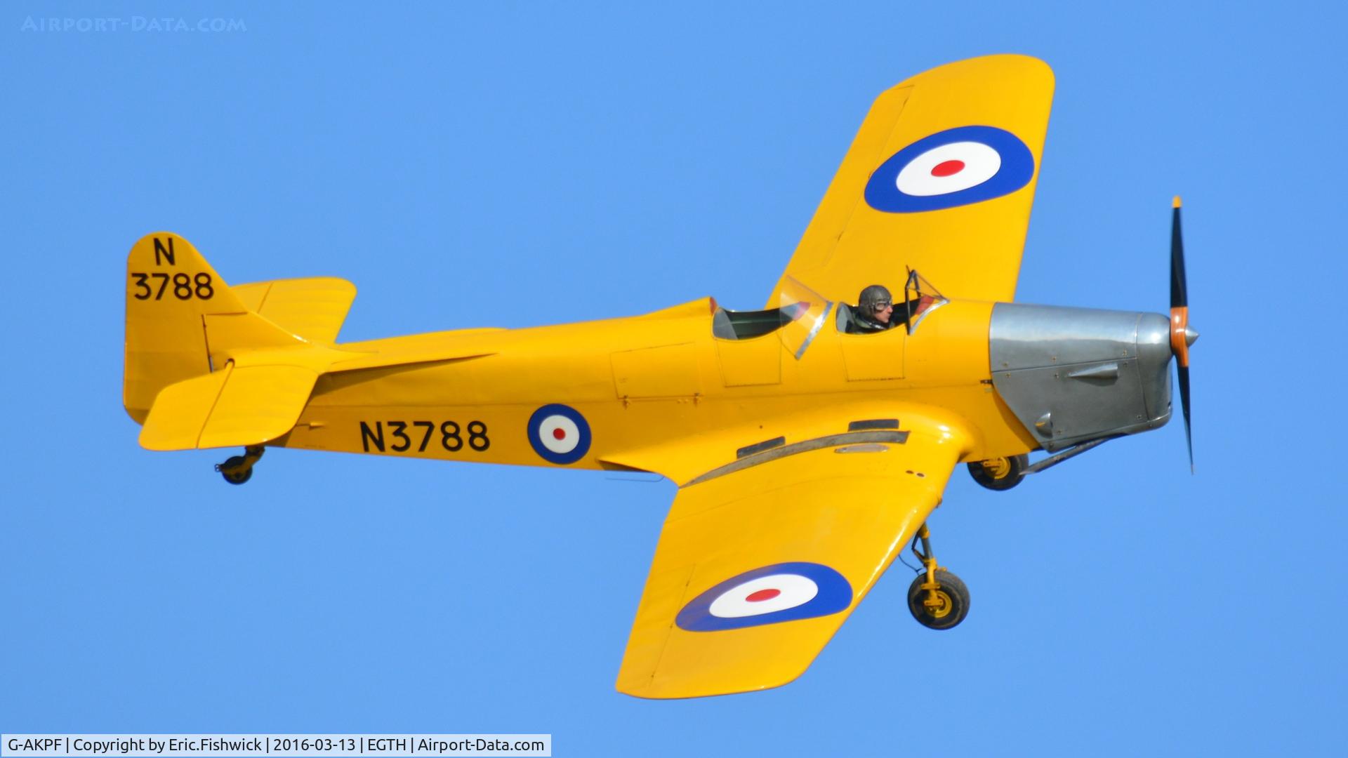 G-AKPF, 1941 Miles M14A Hawk Trainer 3 C/N 2228, 42. N3788 going about its business at The Shuttleworth Collection, March 2016.
