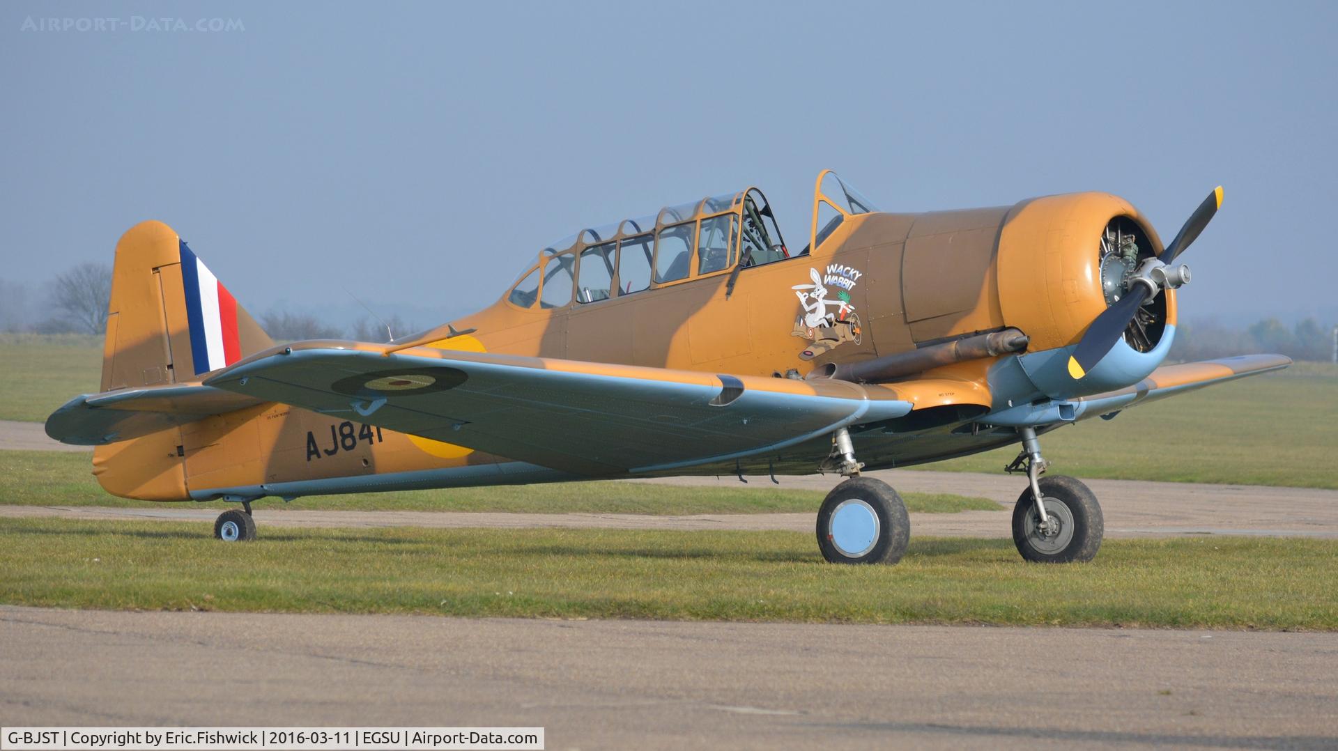 G-BJST, 1953 Canadian Car & Foundry T-6H Harvard Mk.4M C/N 14A-2429, 3. AJ841 at The Imperial War Museum, Duxford, March 2016.