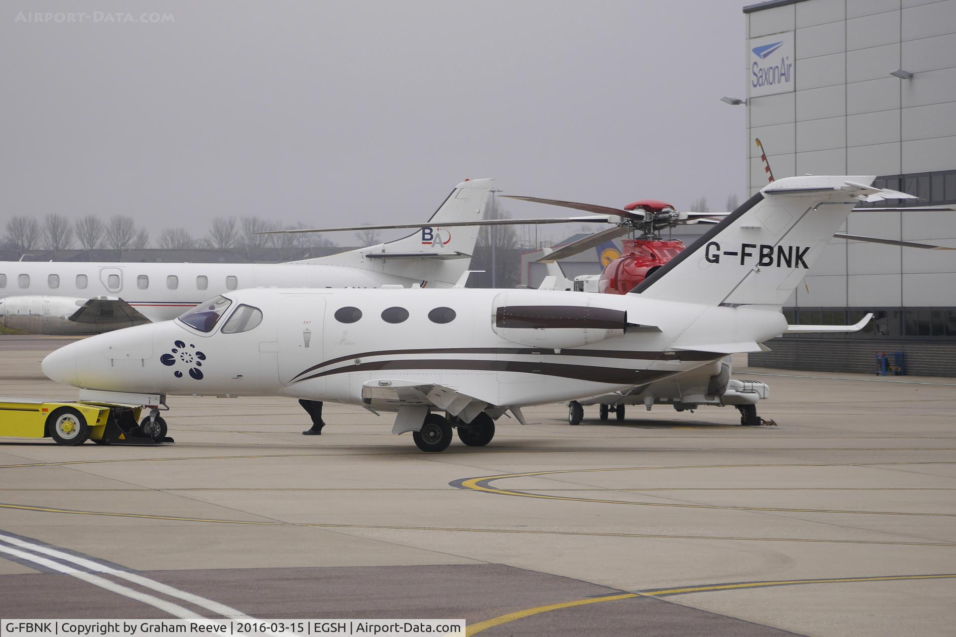 G-FBNK, 2008 Cessna 510 Citation Mustang Citation Mustang C/N 510-0067, Under tow at Norwich.