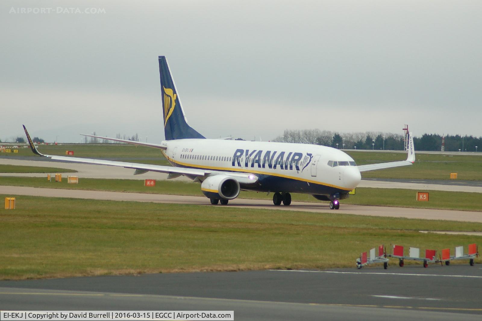EI-EKJ, 2010 Boeing 737-8AS C/N 38497, EI-EKJ Ryanair Boeing 737-8AS Taxiing Manchester Airport.