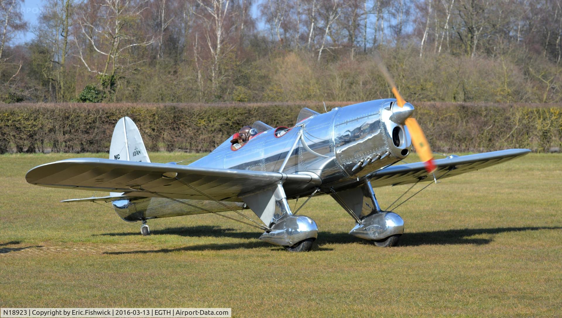N18923, 1939 Ryan Aeronautical ST-A C/N 322, 4. NC18923 at The Shuttleworth Collection, March 2016.