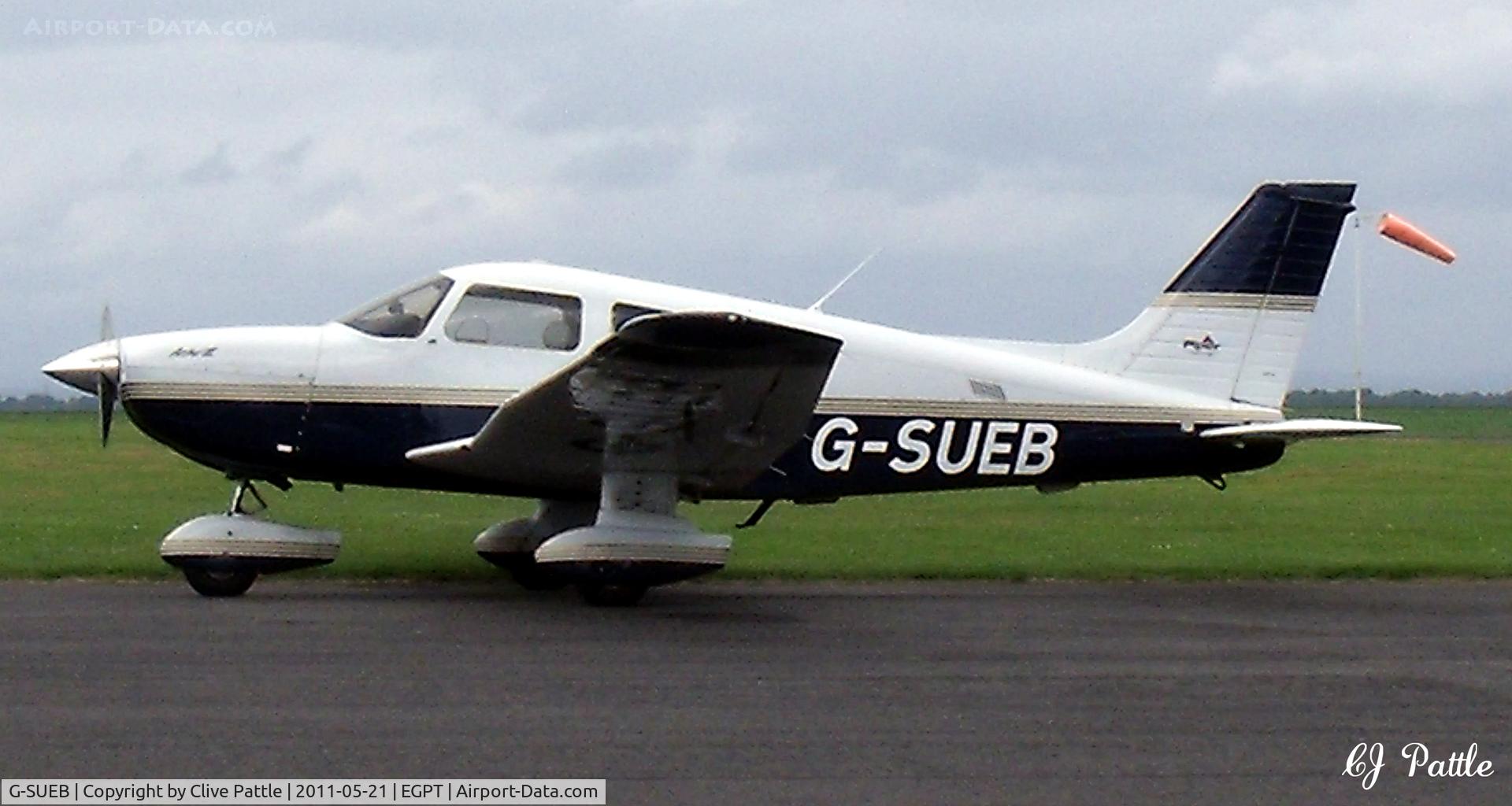 G-SUEB, 2001 Piper PA-28-181 Cherokee Archer III C/N 28-43466, Parked up at Perth EGPT