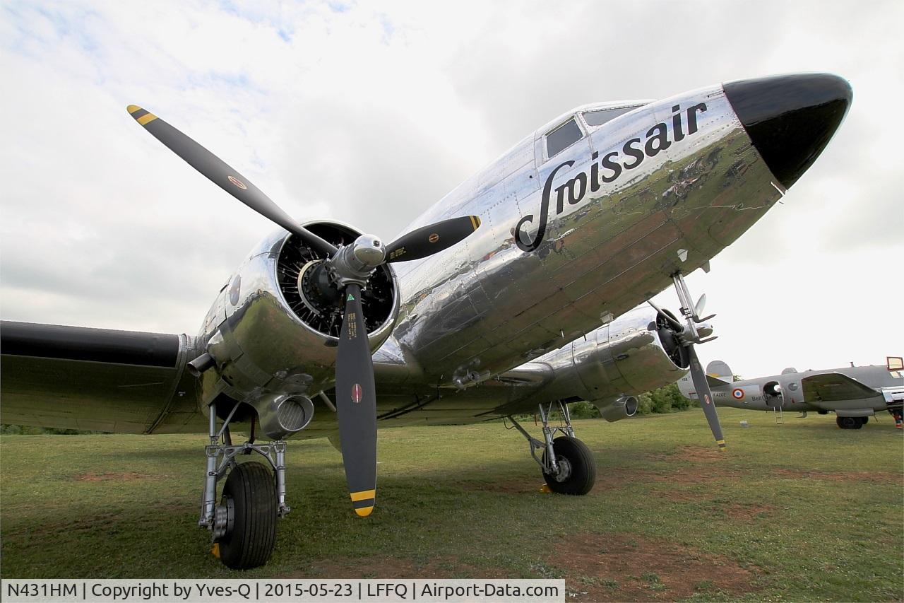 N431HM, 1943 Douglas DC-3C-S1C3G (C-47A) C/N 9995, Douglas DC3C-S1C3G, Static display, La Ferté-Alais airfield (LFFQ) Airshow 2015