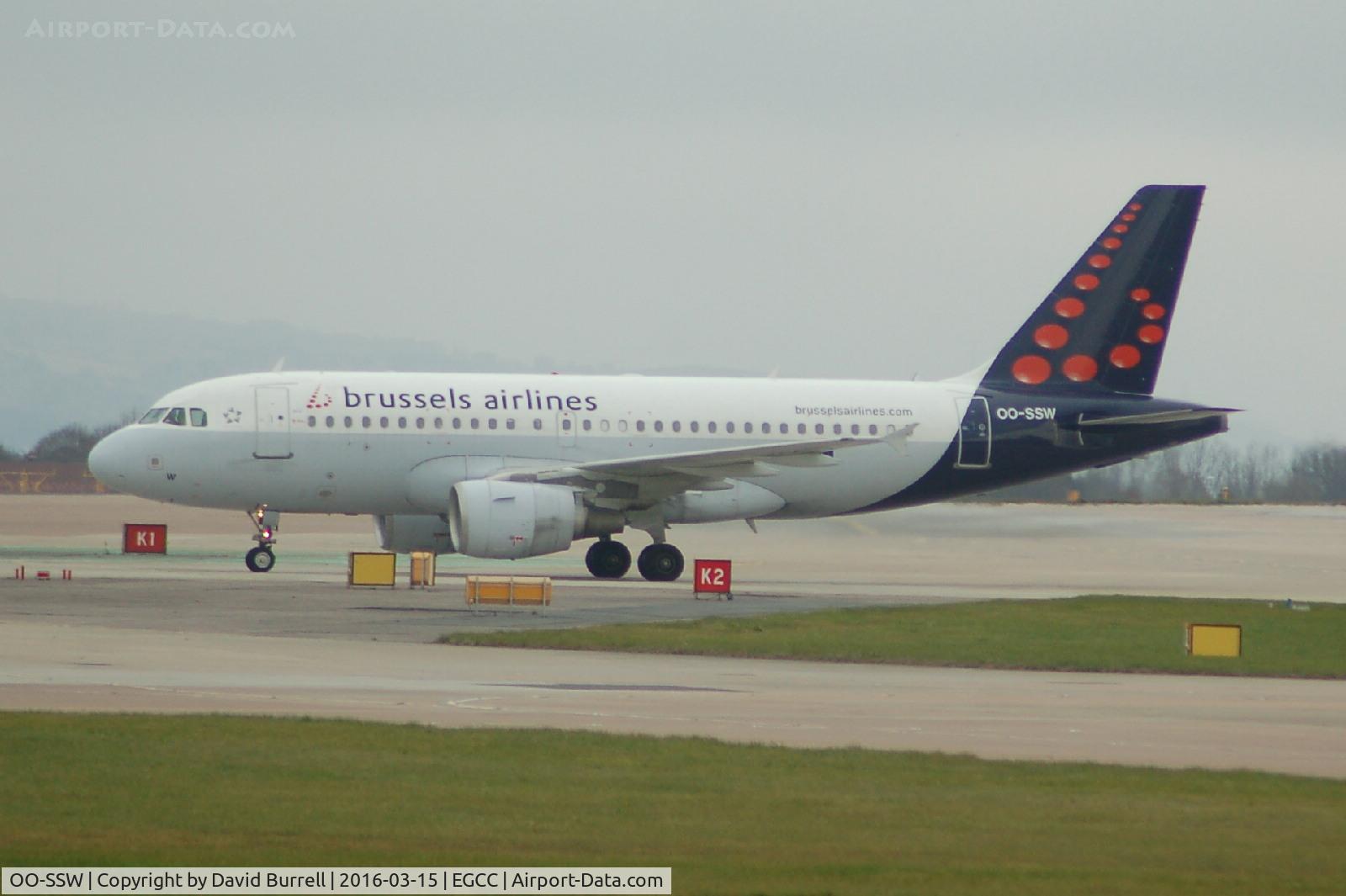OO-SSW, 2007 Airbus A319-111 C/N 3255, Brussels Airlines Airbus OO-SSW Manchester Airport