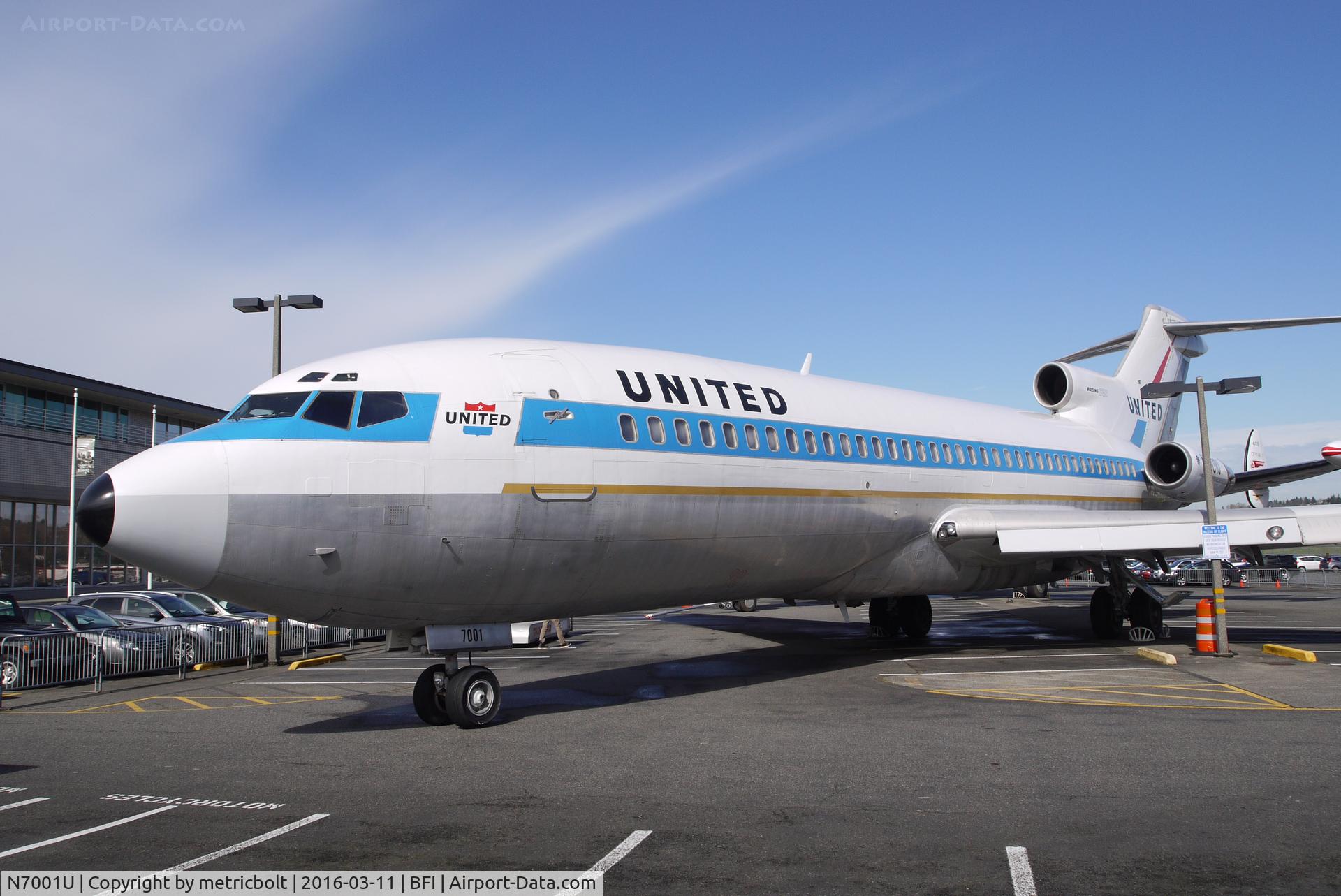 N7001U, 1963 Boeing 727-22 C/N 18293, Fully restored and on display at the Museum of Flight