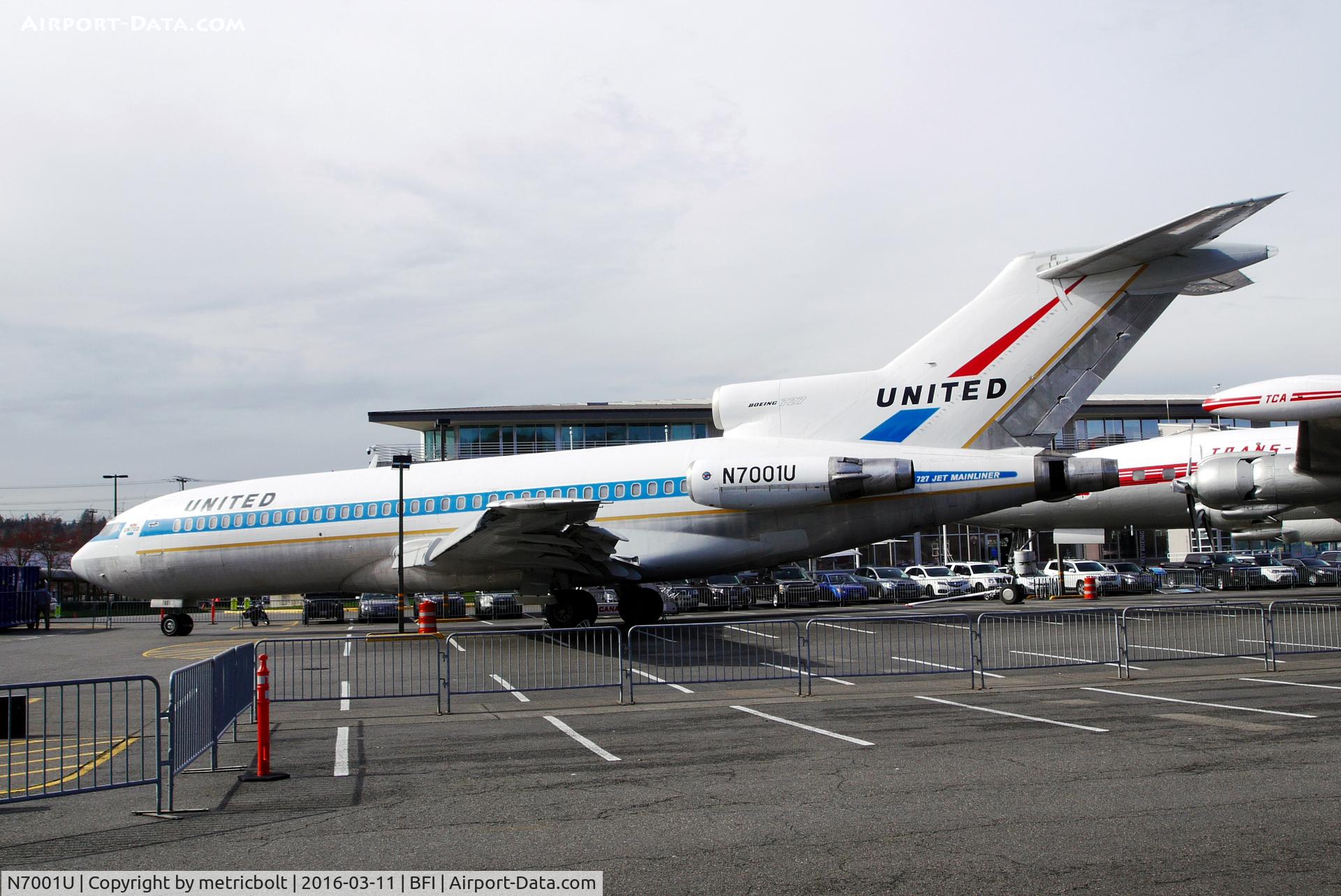N7001U, 1963 Boeing 727-22 C/N 18293, Fully restored and on display at the Museum of Flight