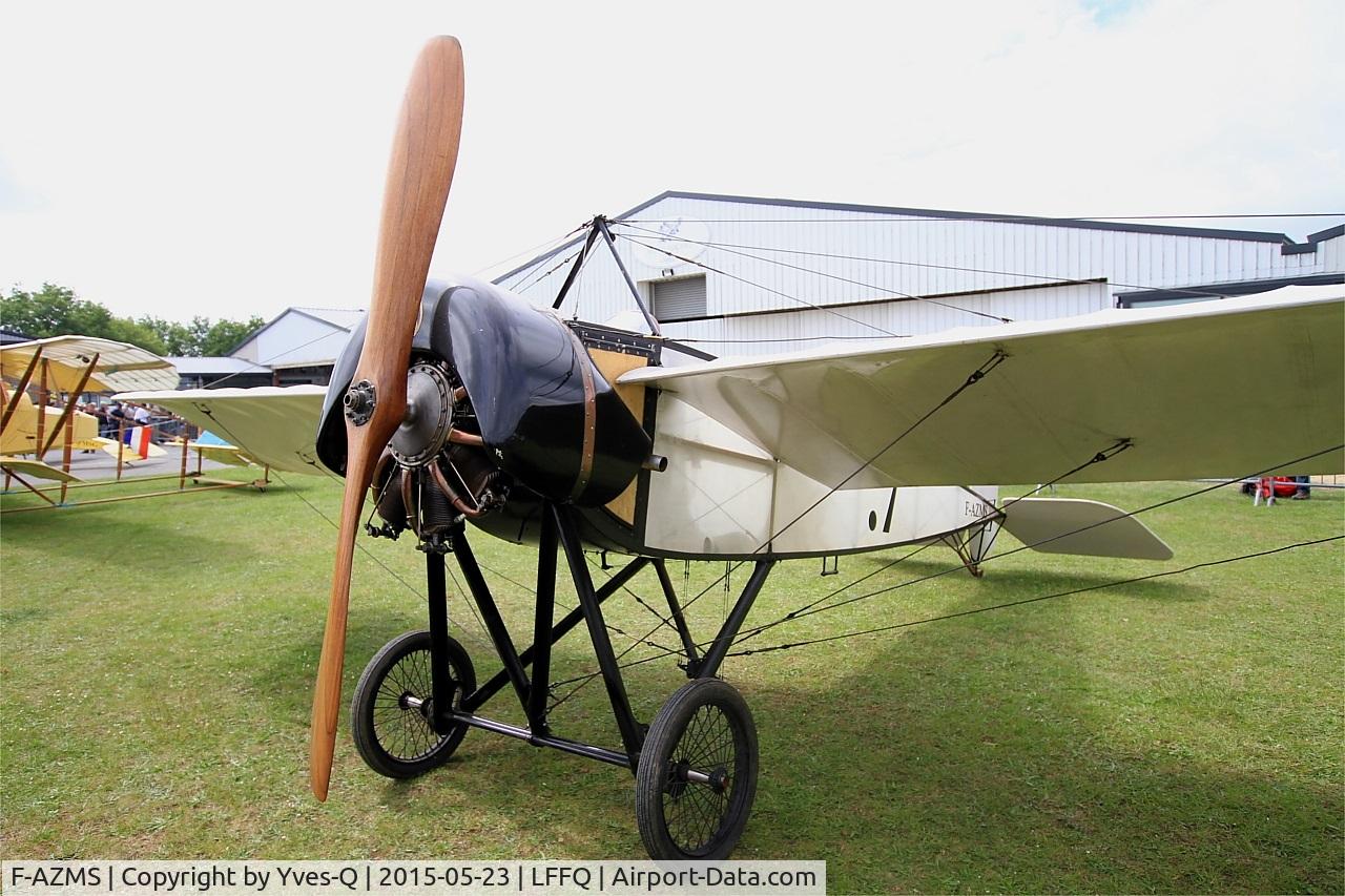 F-AZMS, Morane-Saulnier Type H13 Replica C/N SAMS 22.01, Morane-Saulnier Type H13, Static display, La Ferté-Alais airfield (LFFQ) Air show 2015