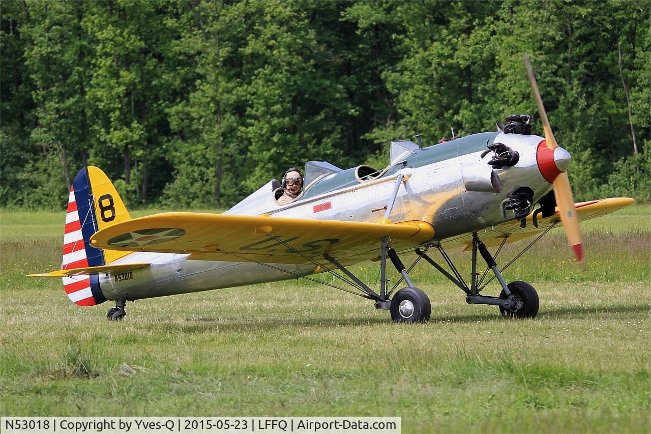 N53018, 1941 Ryan Aeronautical ST3KR C/N 1164, Ryan Aeronautical ST3KR, Taxiing to parking area, La Ferté-Alais Airfield (LFFQ) Air show 2015