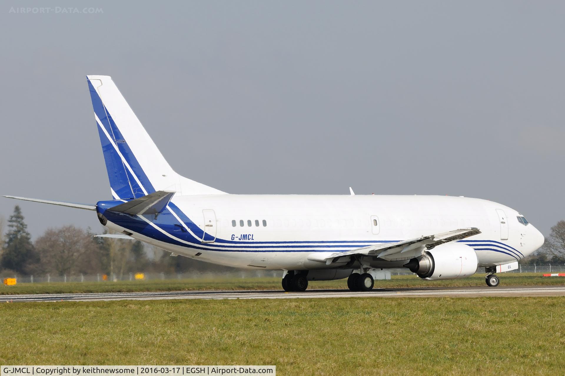 G-JMCL, 1988 Boeing 737-322F C/N 23951, Leaving following maintenance.