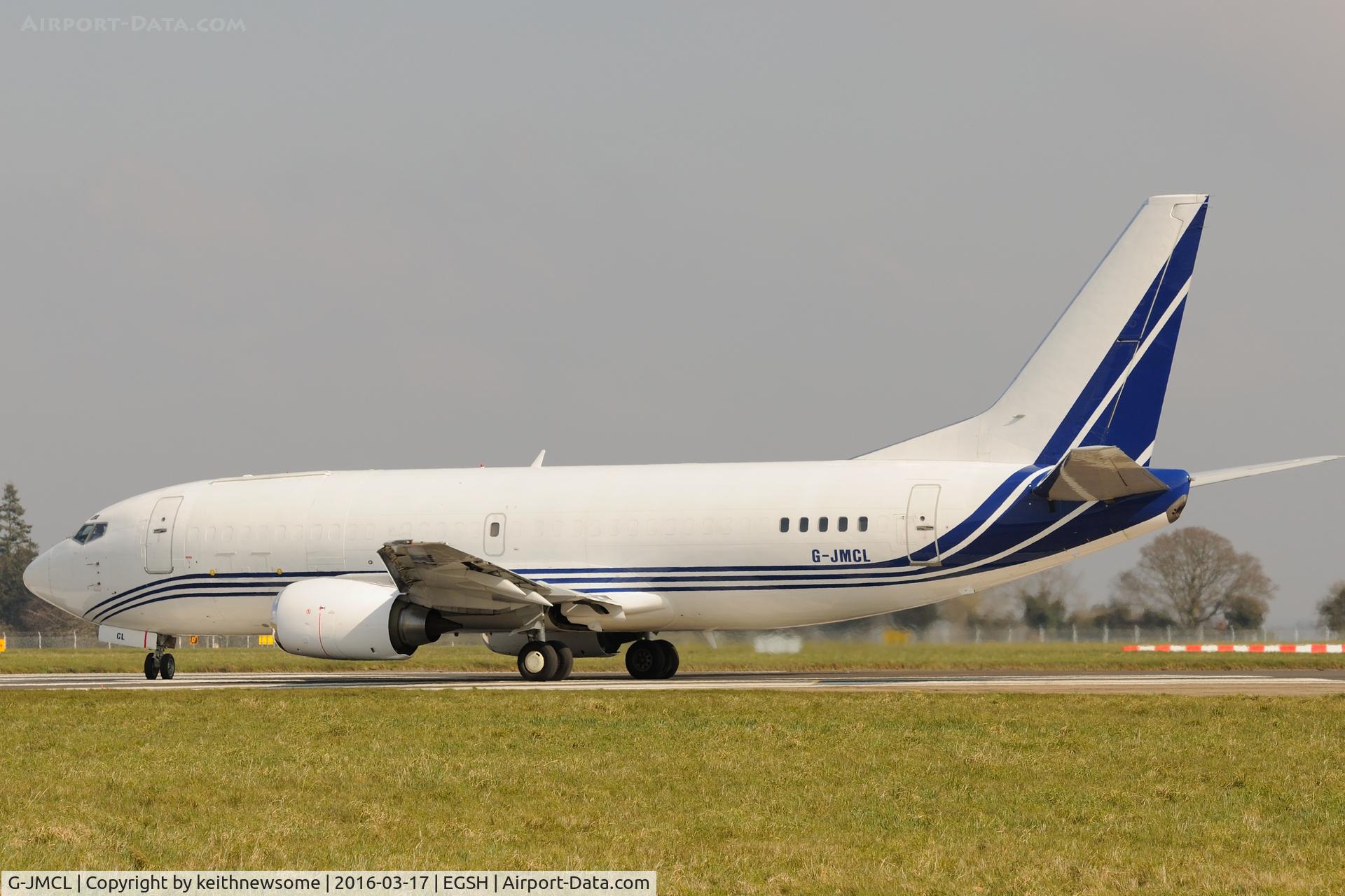 G-JMCL, 1988 Boeing 737-322F C/N 23951, Leaving following maintenance.