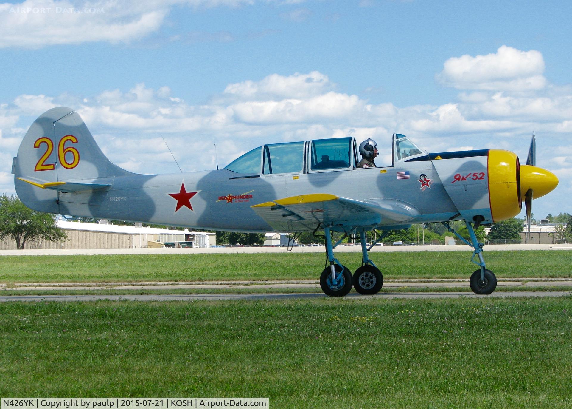 N426YK, 1985 Yakovlev (Aerostar) Yak-52 C/N 856102, AirVenture 2015