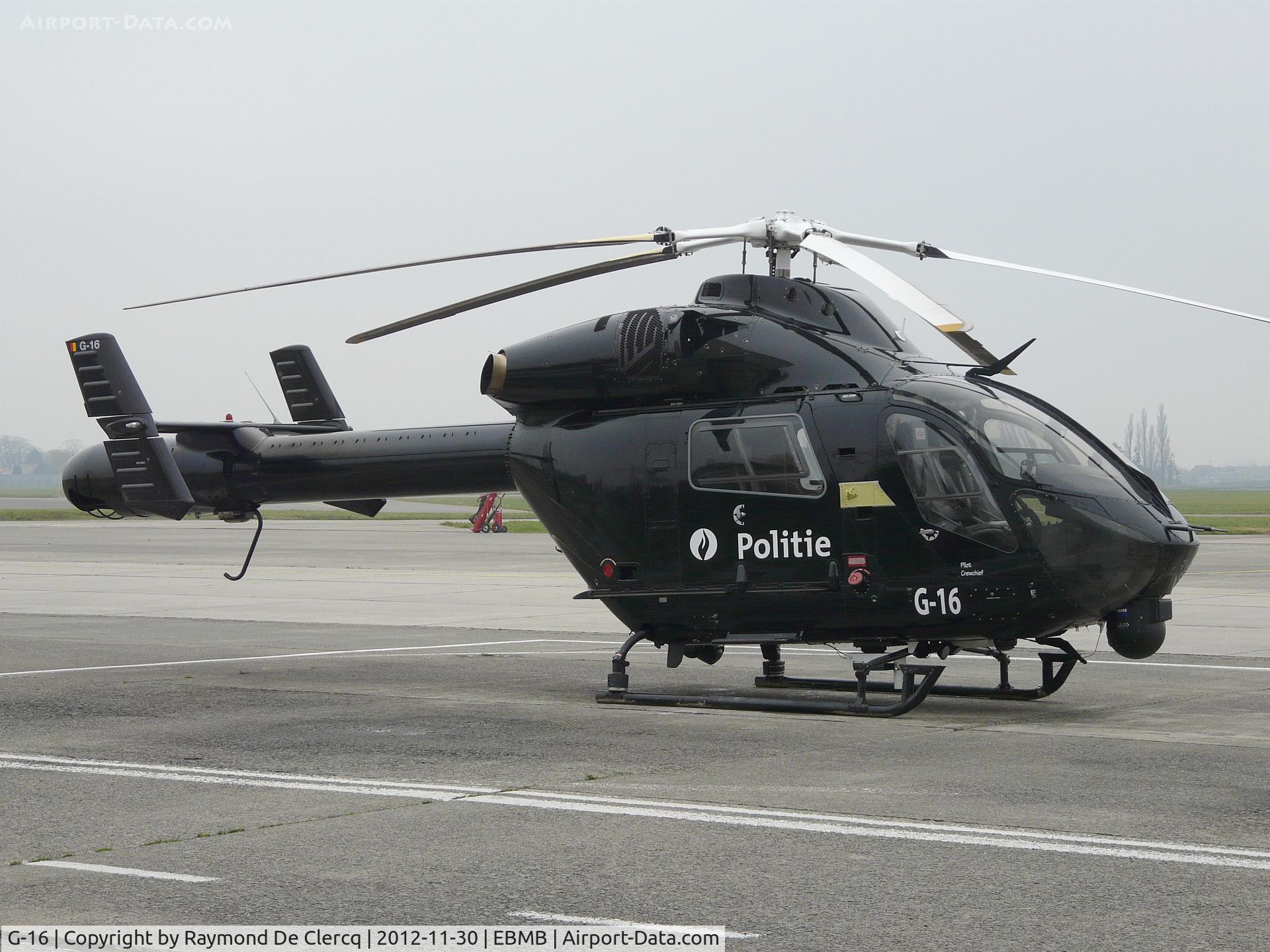 G-16, 2008 McDonnell Douglas MD-902 Explorer II C/N 900-00132, Federal Police at Melsbroek.