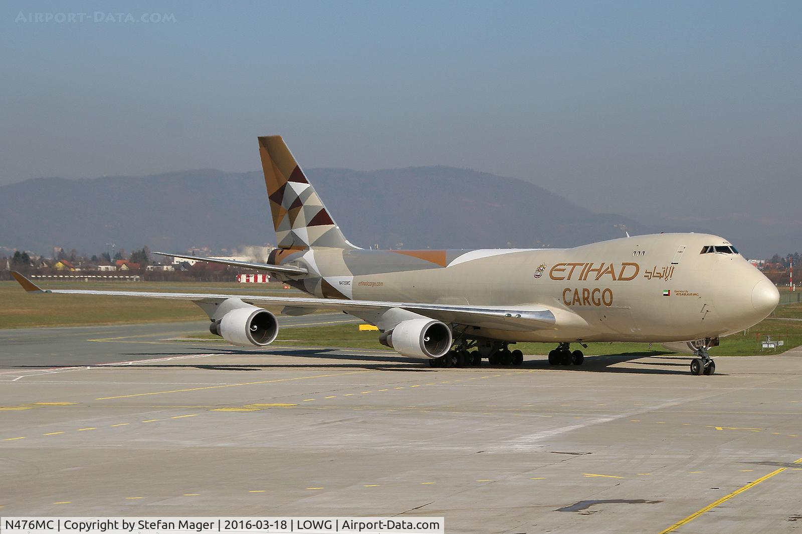 N476MC, 1999 Boeing 747-47UF C/N 29256, Etihad Cargo B747-400F @GRZ