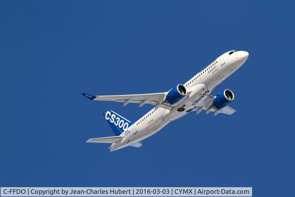 C-FFDO, 2015 Bombardier CSeries CS300 (BD-500-1A11) C/N 55002, Bombardier CS300 C-FFDO returning from it's first test flight to YMX