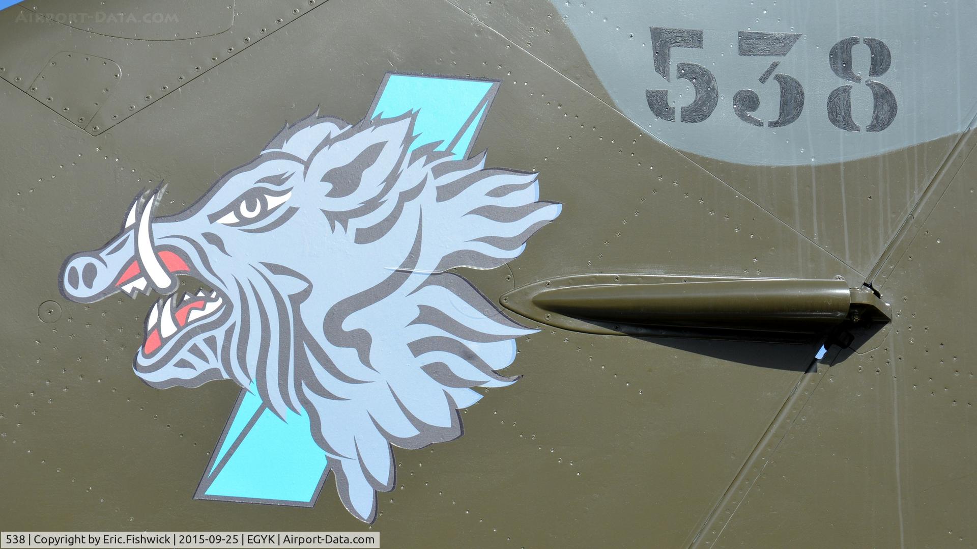538, Dassault Mirage IIIE C/N 538, 4. Artwork - IIIE 538 at Yorkshire Air Museum, Sept. 2015