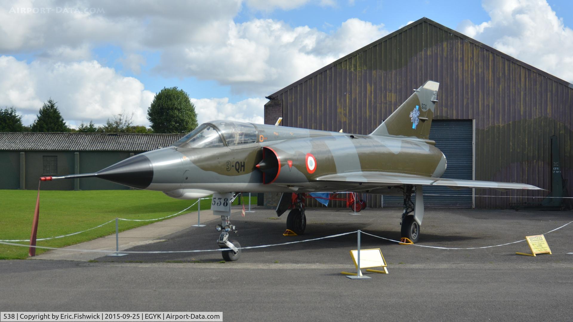538, Dassault Mirage IIIE C/N 538, 3. IIIE 538 at Yorkshire Air Museum, Sept. 2015.