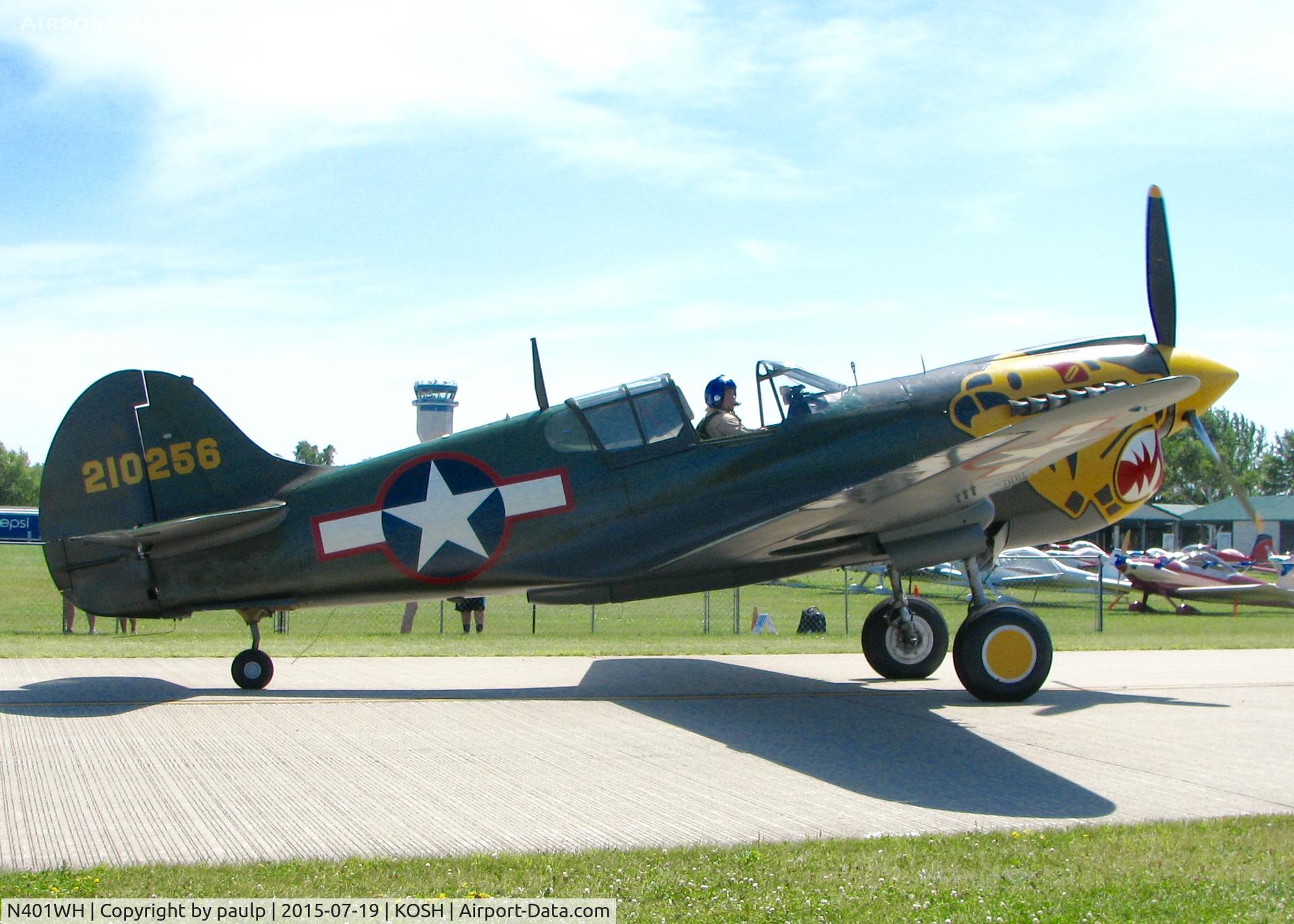 N401WH, 1942 Curtiss P-40K Warhawk C/N 42-10256, At AirVenture.