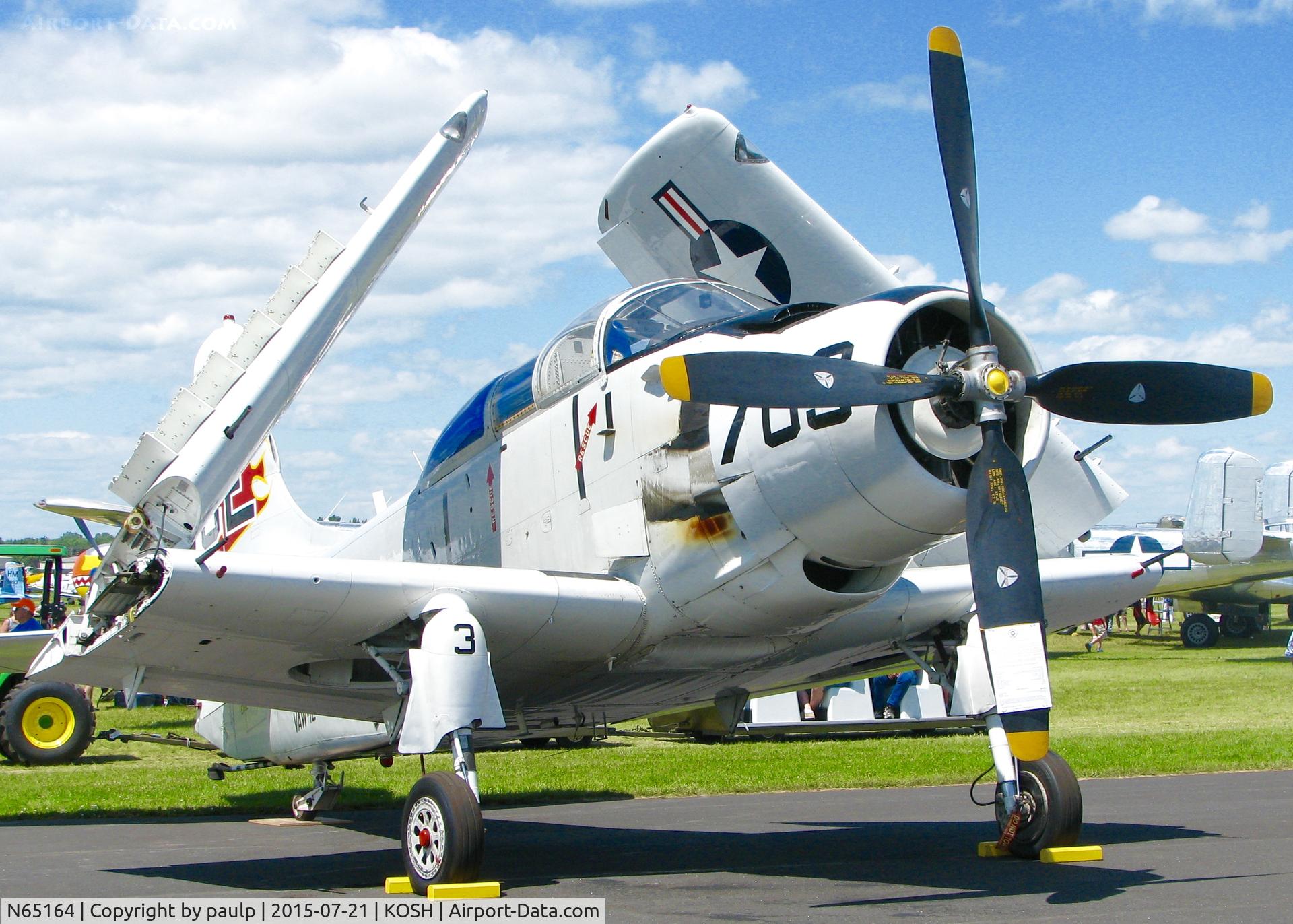 N65164, 1955 Douglas EA-1E Skyraider AD-5W C/N 55-471DH, At AirVenture.