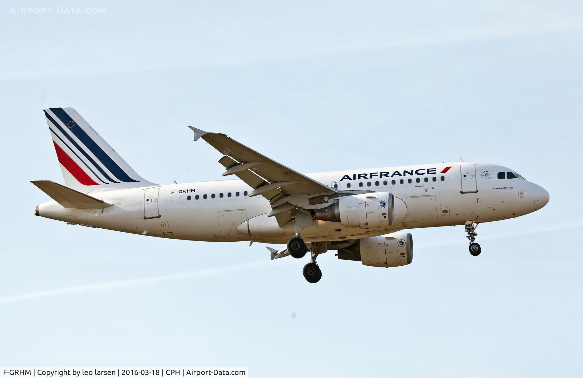 F-GRHM, 2000 Airbus A319-111 C/N 1216, Copenhagen 18.3.16