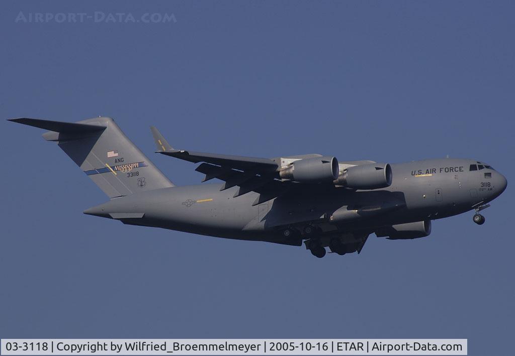 03-3118, 2003 Boeing C-17A Globemaster III C/N P-118, Sunday afternoor activity