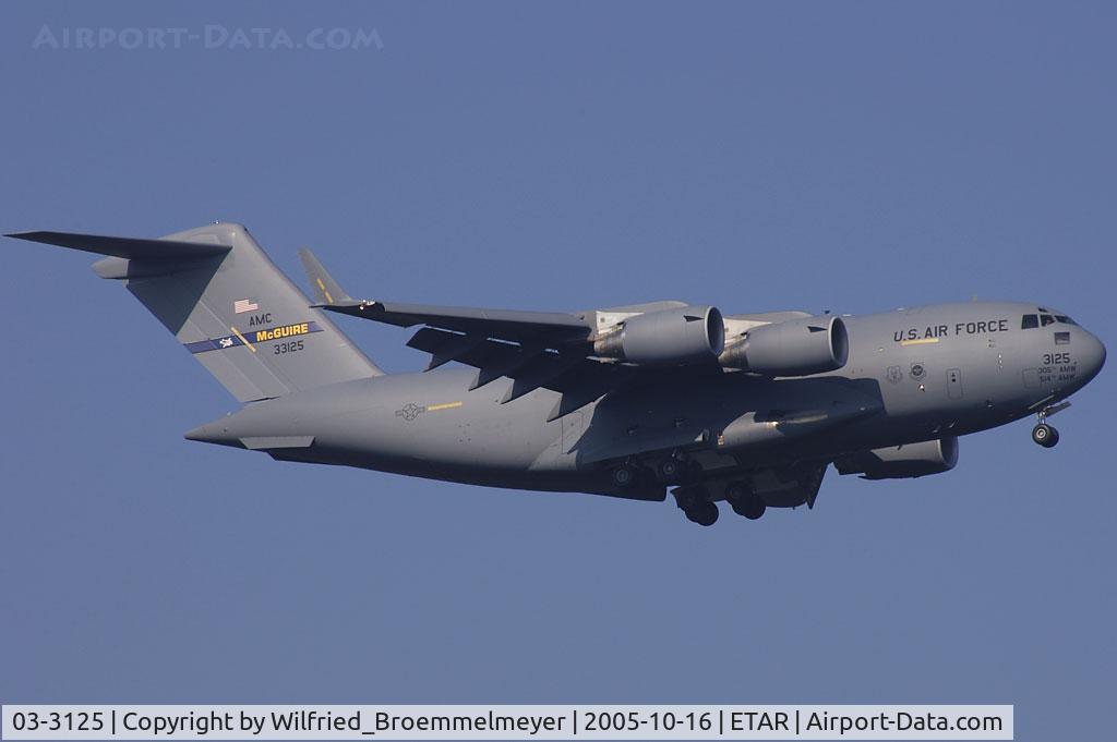 03-3125, 2003 Boeing C-17A Globemaster III C/N P-125, Sunday afternoon activity at Ramstein Air Base (Germany)
