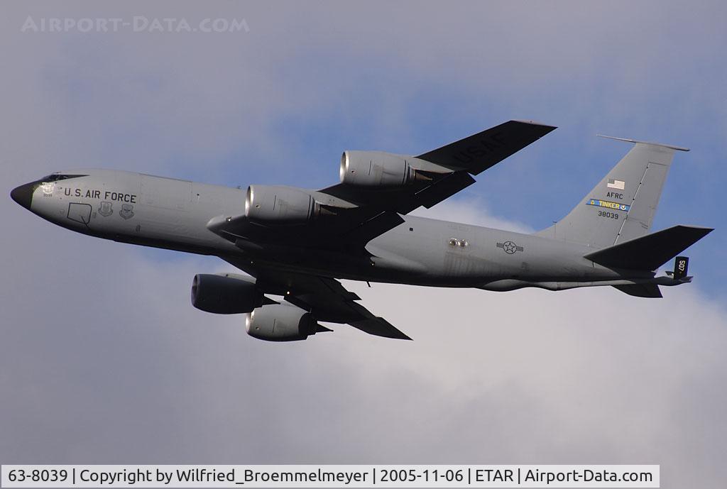 63-8039, 1963 Boeing KC-135R Stratotanker C/N 18656, First Time in database