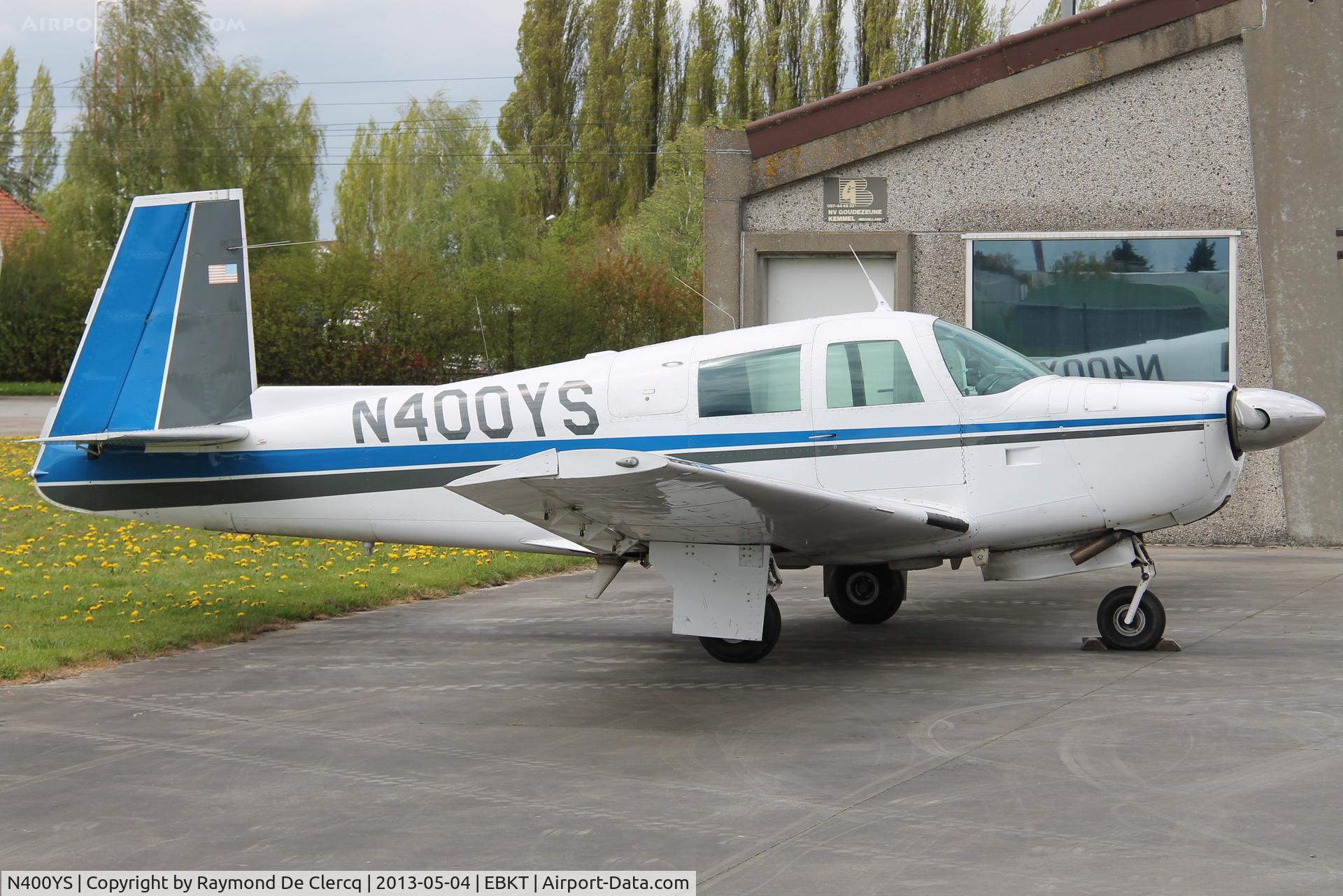 N400YS, 1965 Mooney M20E C/N 693, Parked at Wevelgem.