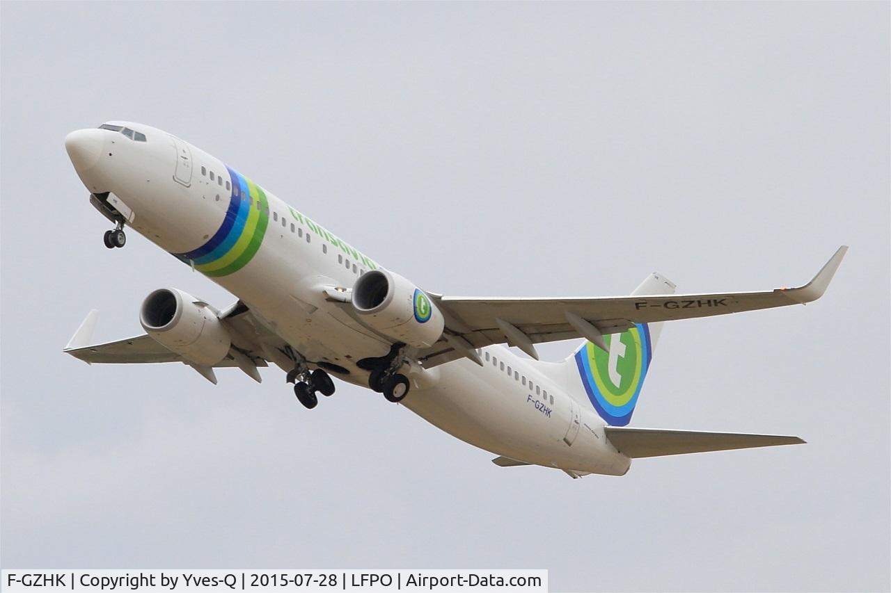 F-GZHK, 2014 Boeing 737-8K2 C/N 37790, Boeing 737-800, Take off rwy 24, Paris-Orly Airport (LFPO-ORY)
