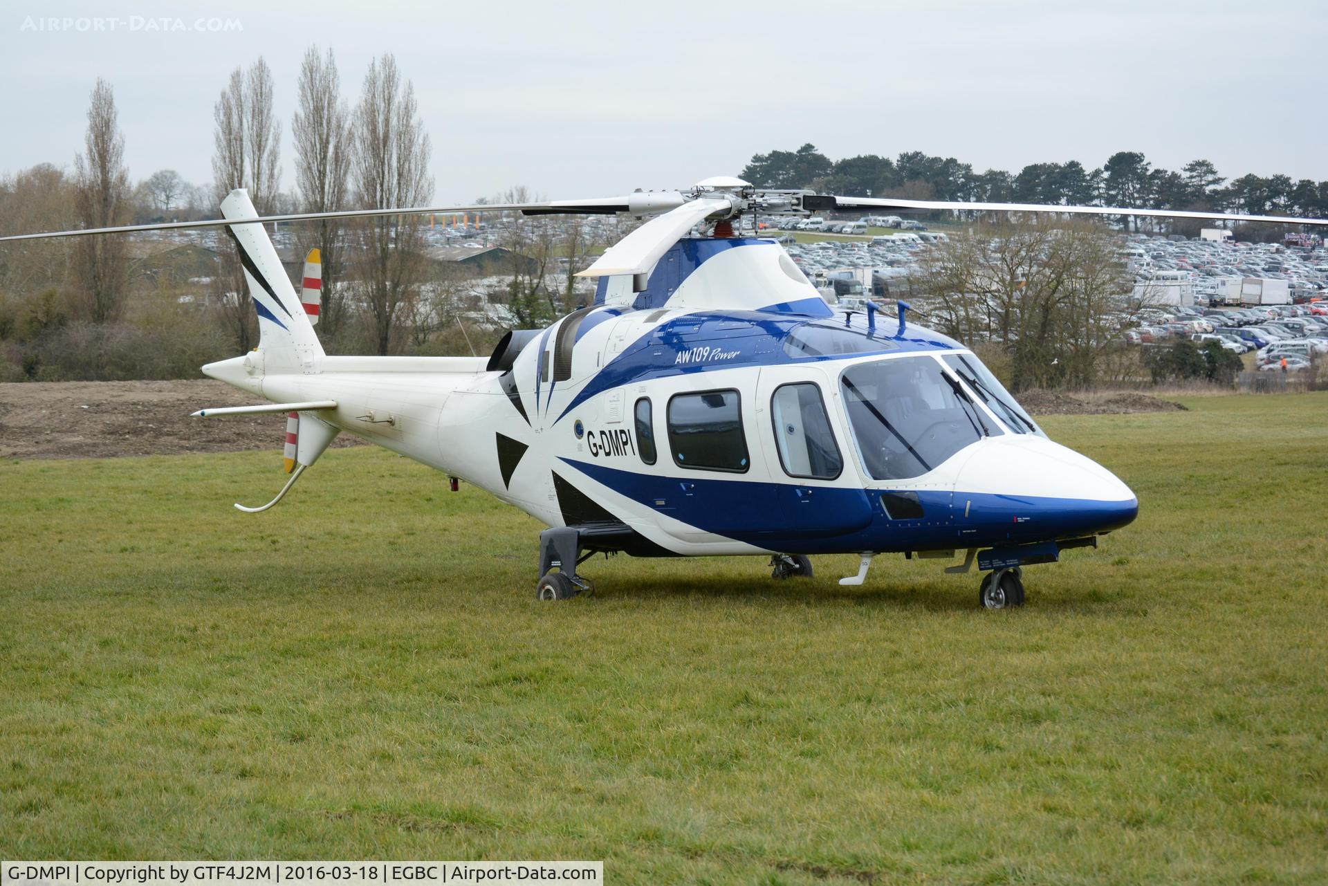 G-DMPI, 1997 Agusta A-109E Power C/N 11011, G-DMPI at Cheltenham Racecourse 18.3.16
