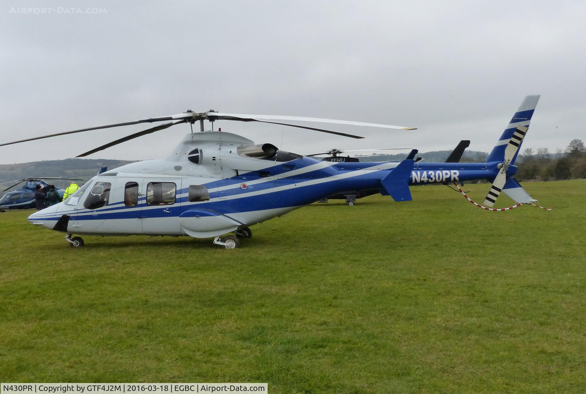 N430PR, Bell 430 C/N 49008, N430PR at Cheltenham Racecourse 18.3.16