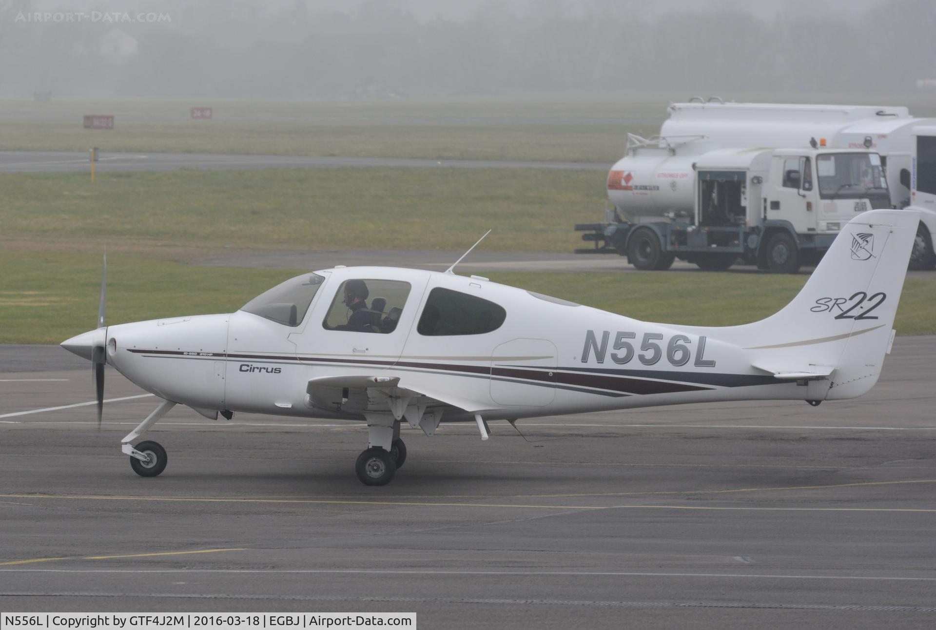 N556L, 2001 Cirrus SR22 C/N 0132, N556L at Staverton 18.3.16