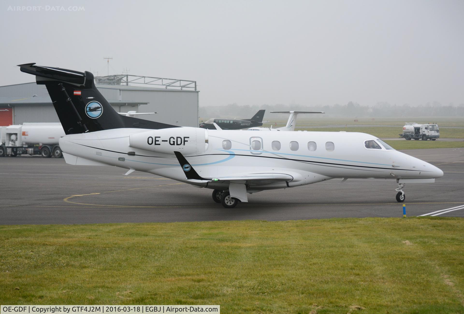 OE-GDF, 2015 Embraer EMB-505 Phenom 300 C/N 50500325, OE-GDF at Staverton 18.3.16