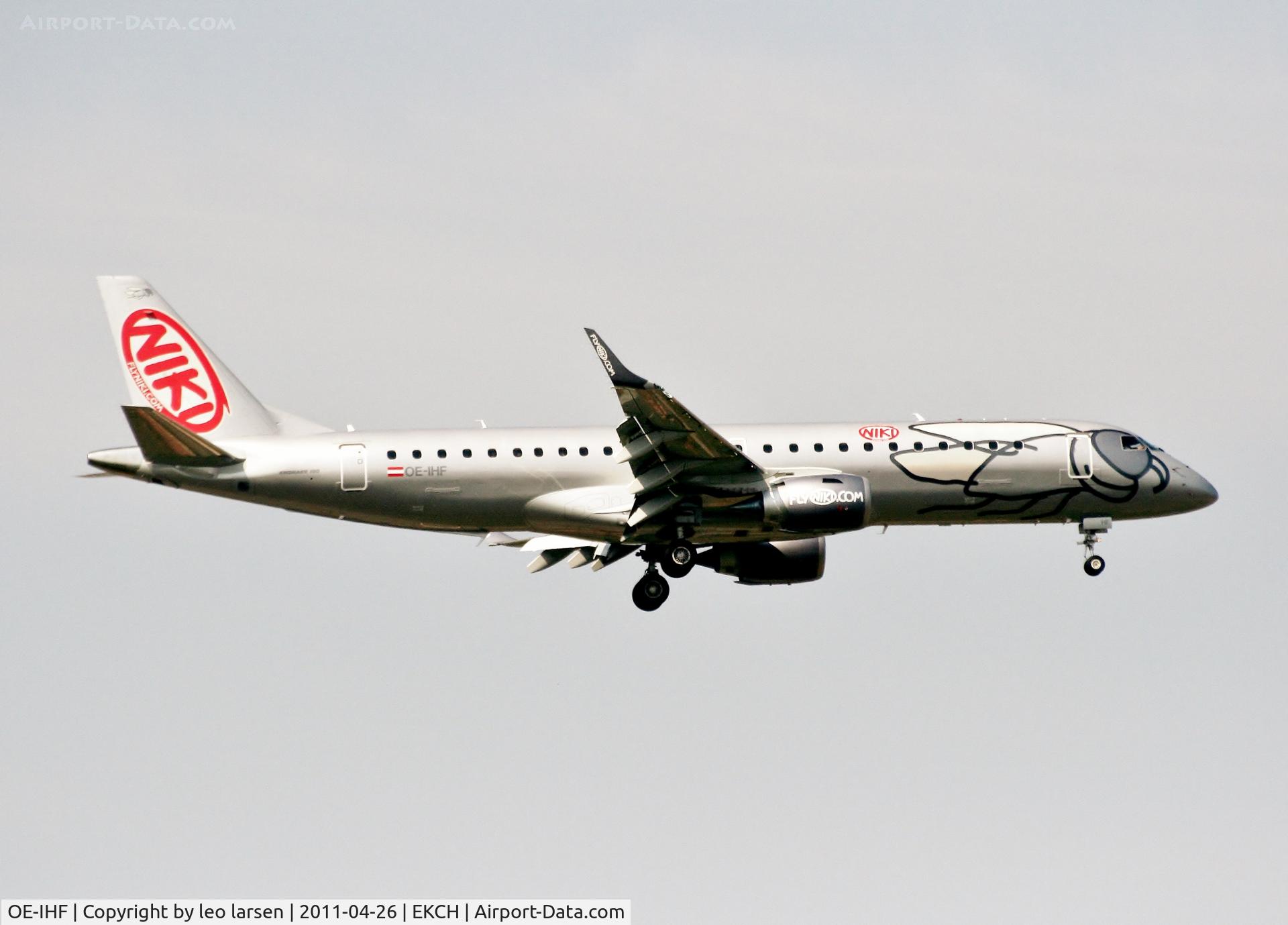 OE-IHF, 2011 Embraer 190LR (ERJ-190-100LR) C/N 19000420, Copenhagen 26.4.11